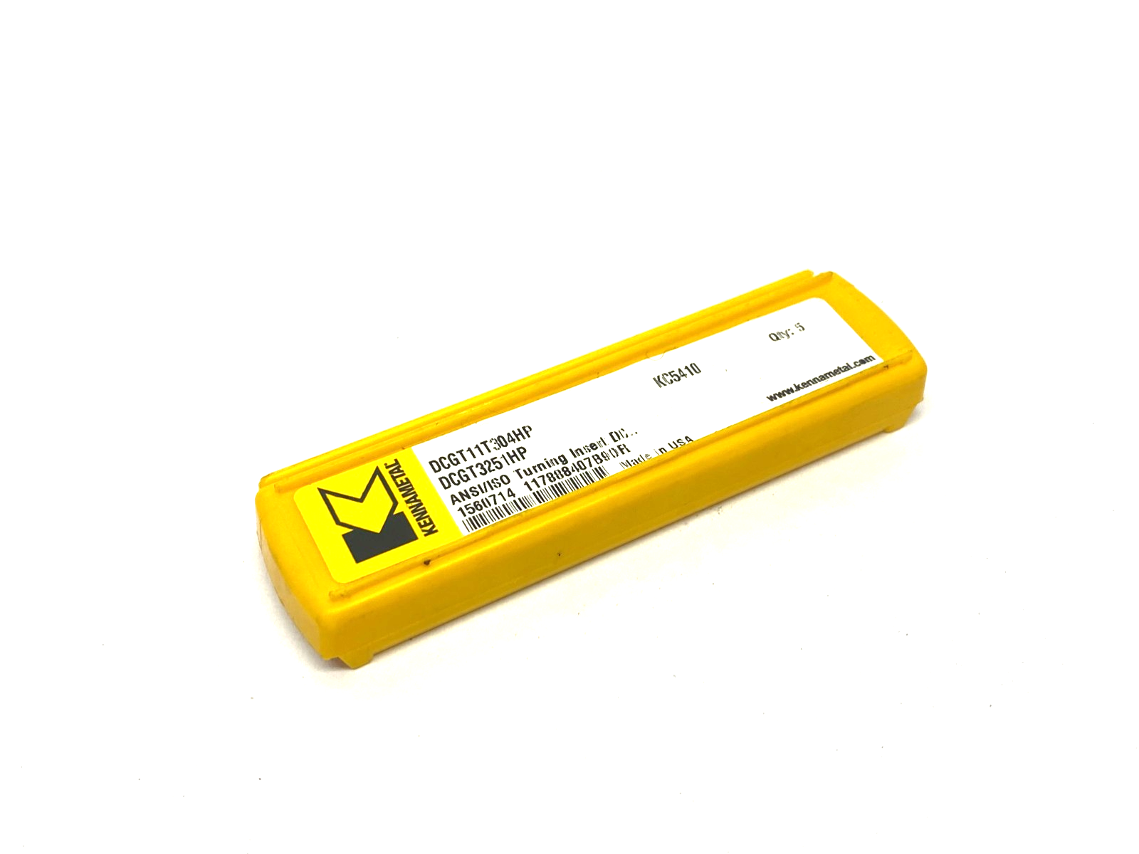 1560714 | Kennametal Screw-On DCGT-HP Turning Insert DCGT11T304HP - New - Maverick Industrial Sales