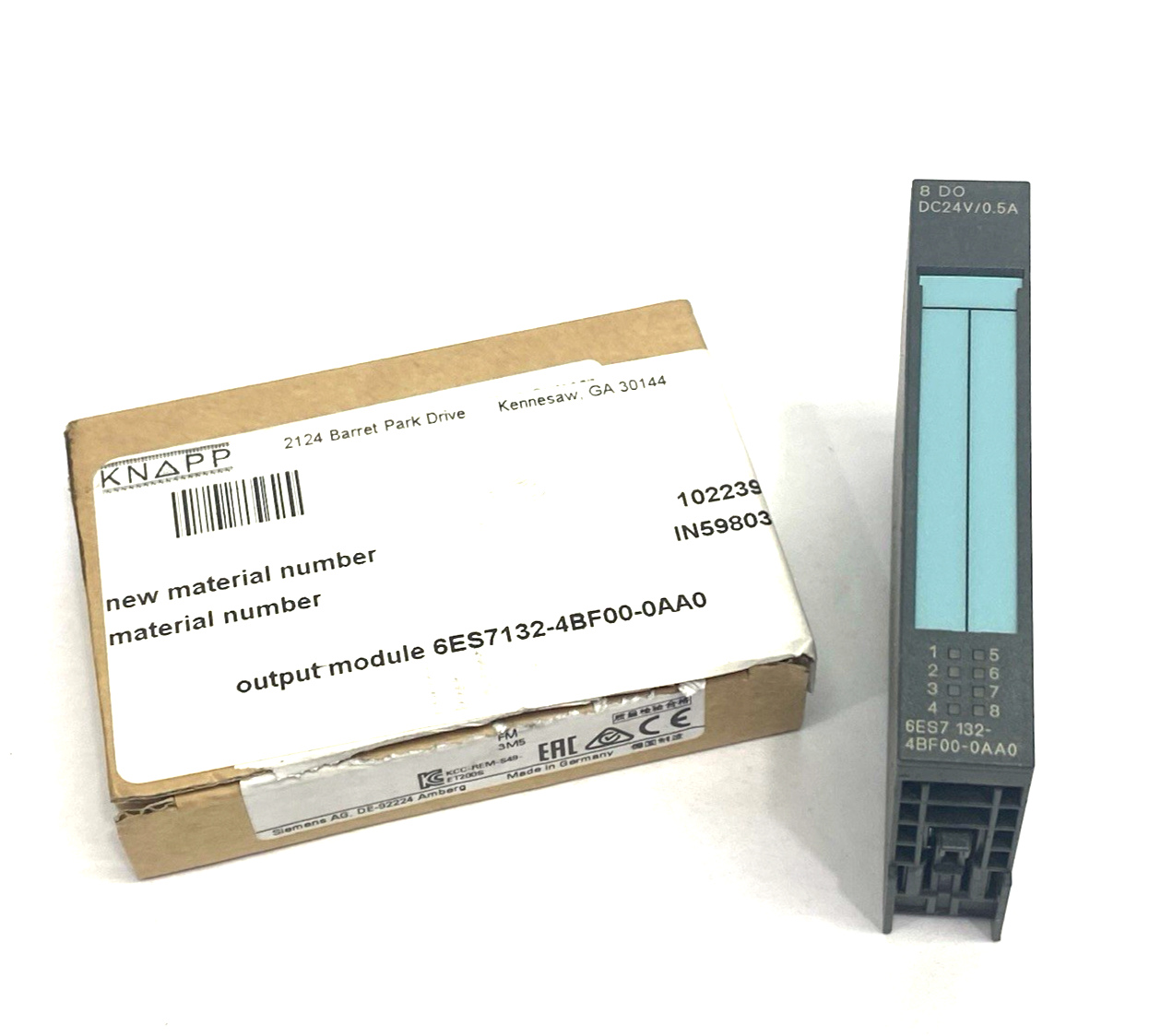 Siemens 6ES7132-4BF00-0AA0 SIMATIC ET200S Electronics Module 8 DO 24 V DC/0.5 A - Maverick Industrial Sales