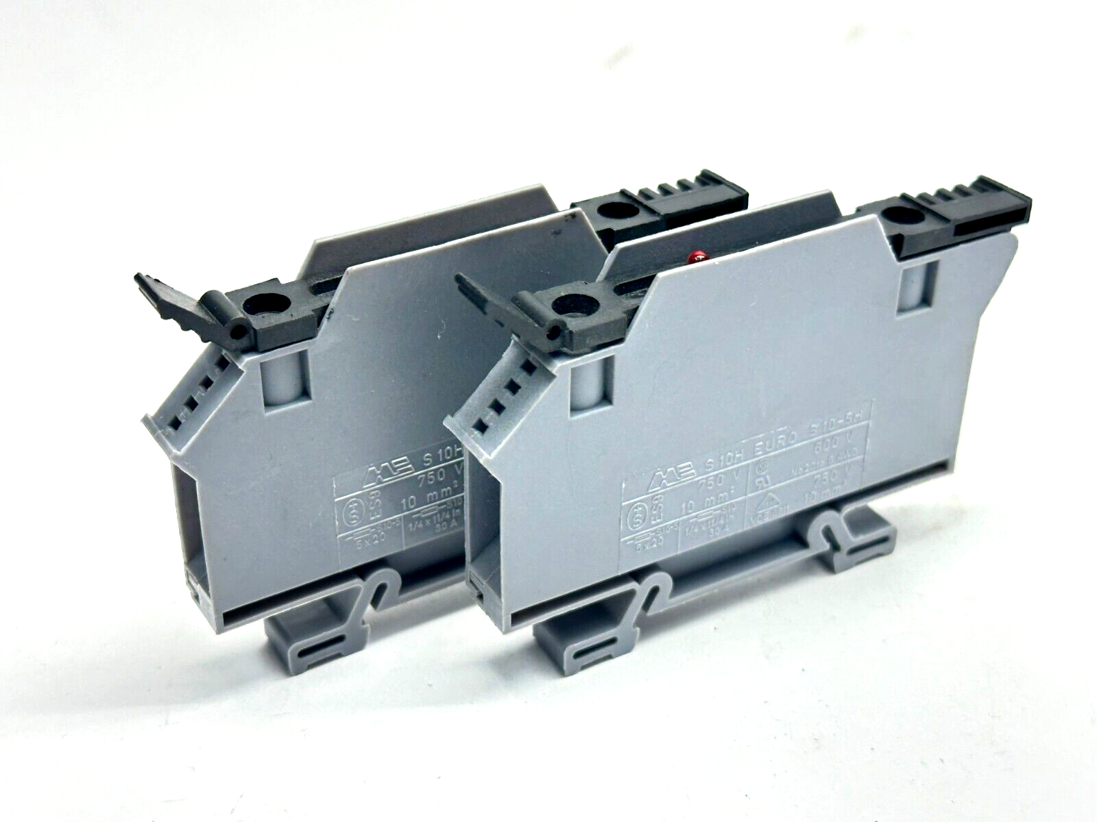 Morsettitalia S10H Euro S10-5H Fuse Holder DIN Rail Mount 30A 750V LOT OF 2 - Maverick Industrial Sales
