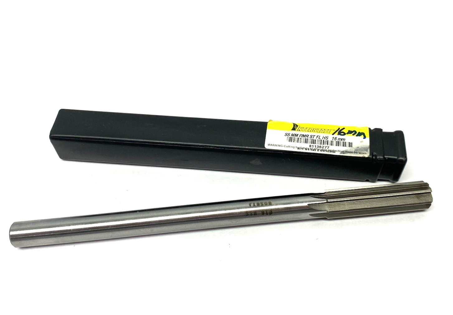 Interstate 81136277 Chucking Reamer: 16.00 mm, 9" OAL, 2-1/4" Flute Length, Stra - Maverick Industrial Sales