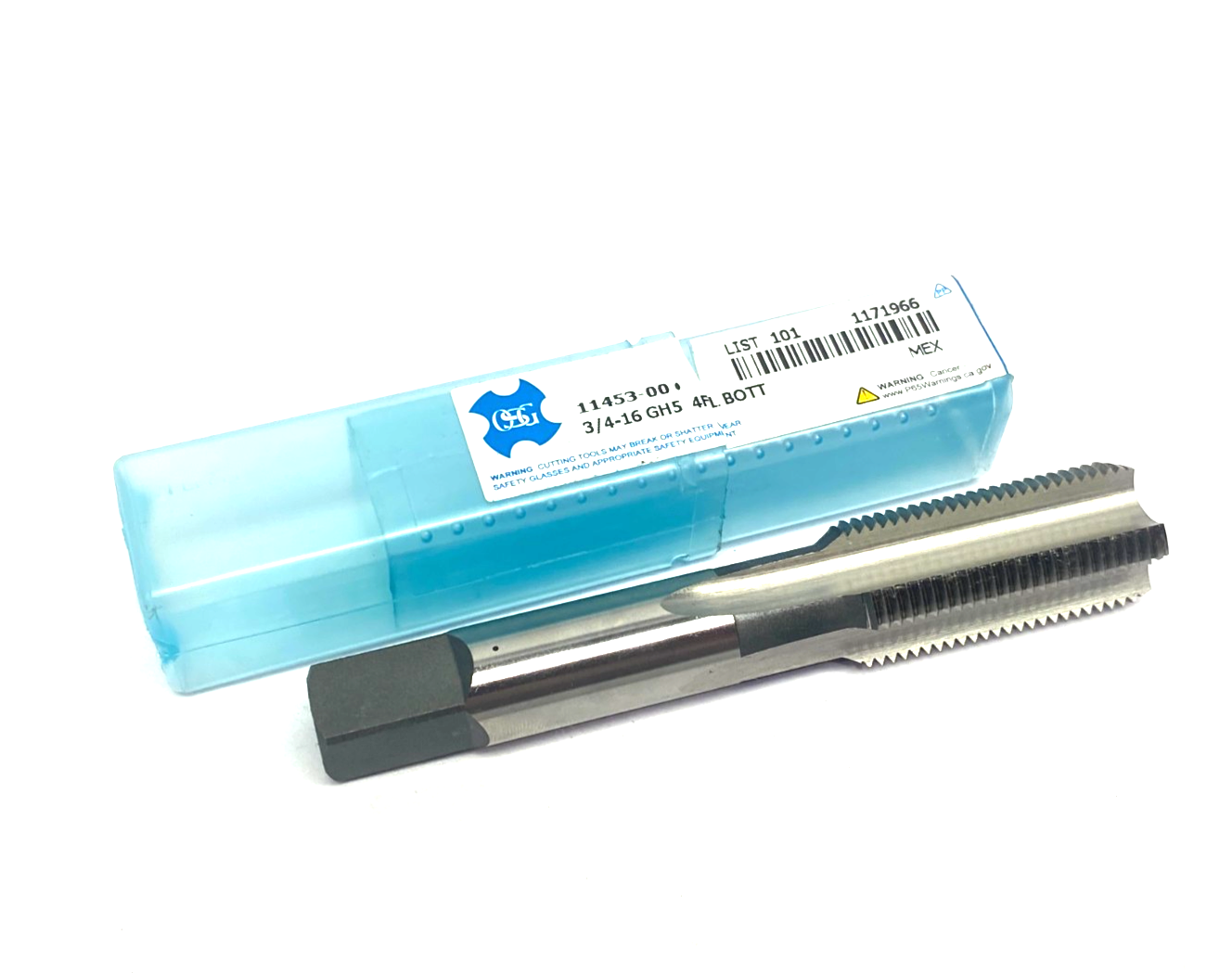 1145300 | OSG Straight Flute Tap: 3/4-16 UNF, 4 Flute 2B Class of Fit - New - Maverick Industrial Sales