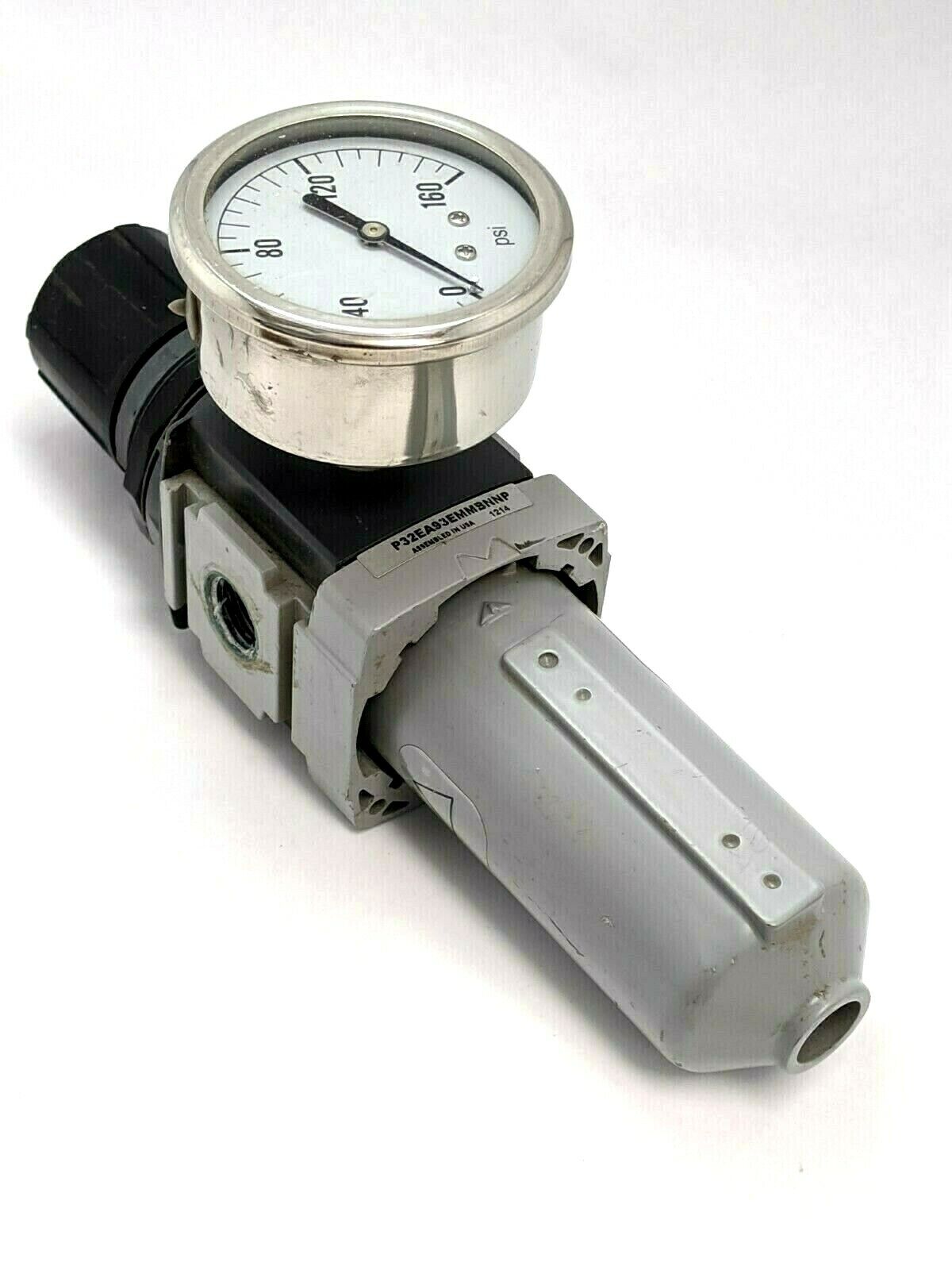 Parker P32EA93EMMBNNP Pneumatic Filter Regulator w/ Gauge - Used - Maverick Industrial Sales