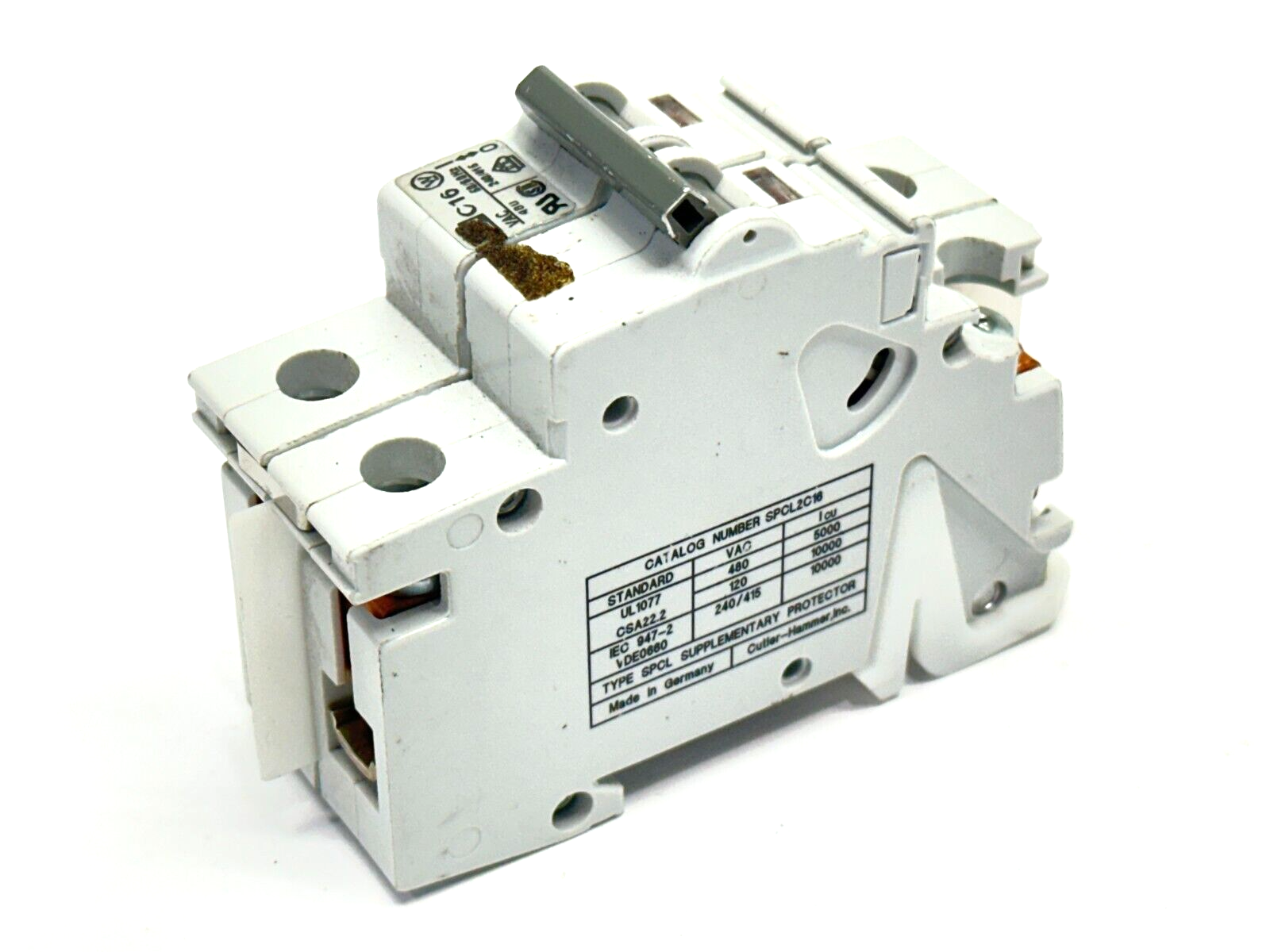 Cutler Hammer SPCL2C16 Circuit Breaker 2-Pole 16A 240/415V - Maverick Industrial Sales