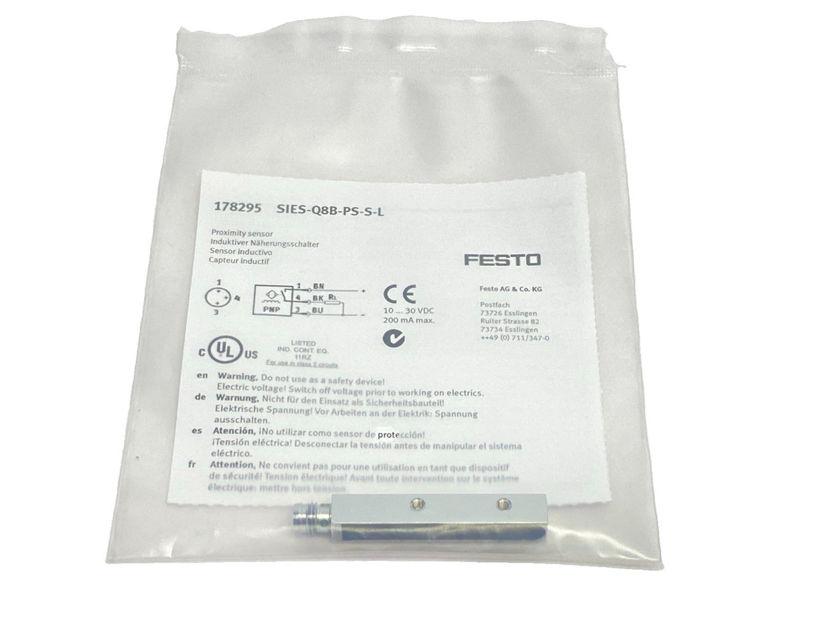 Festo SIES-Q8B-PS-S-L Proximity Sensor 178295 - Maverick Industrial Sales
