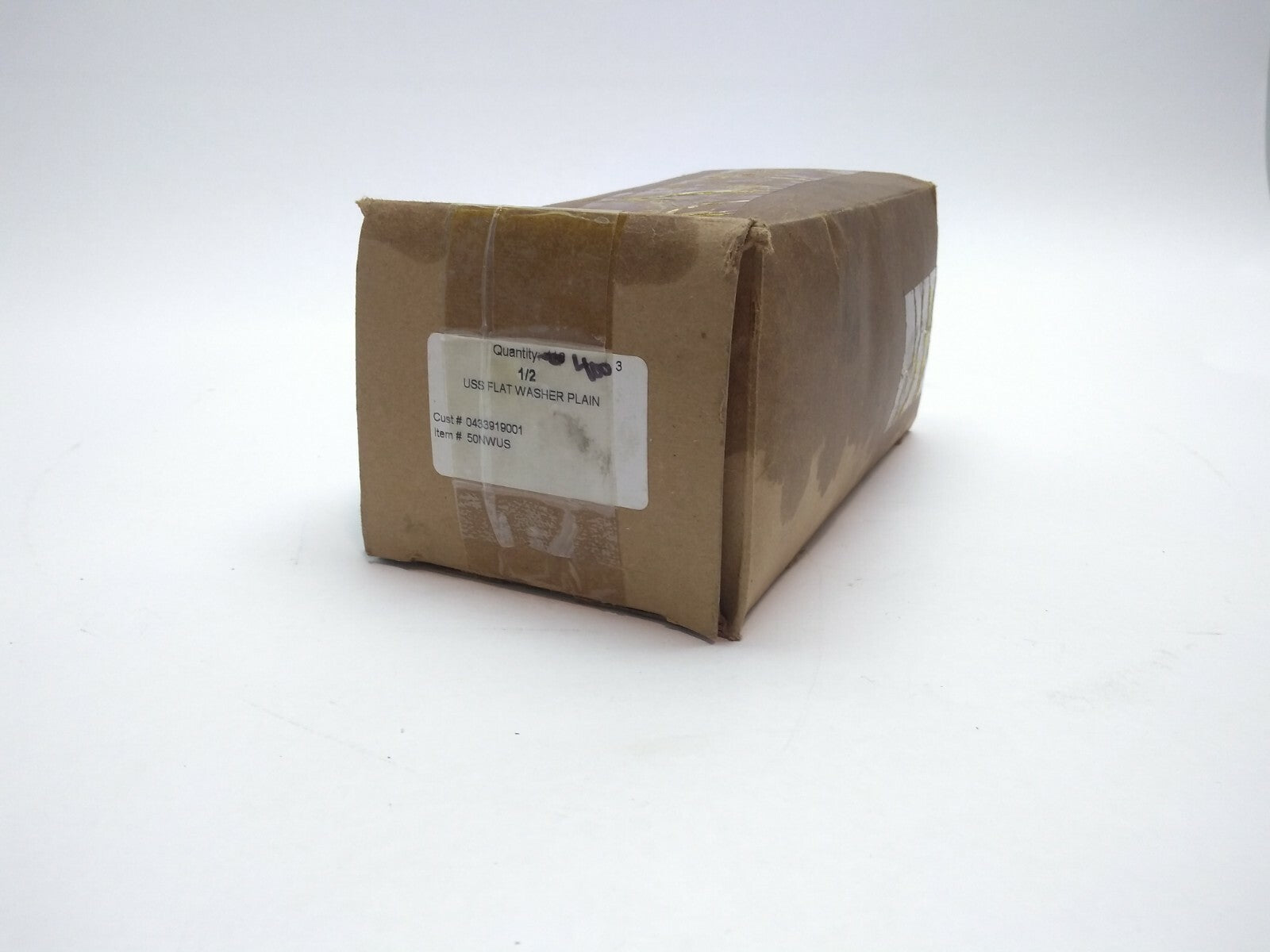50NWUS | USS 1/2 Inch Flat Washer Plain Box of 400 - New – Open Box - Maverick Industrial Sales
