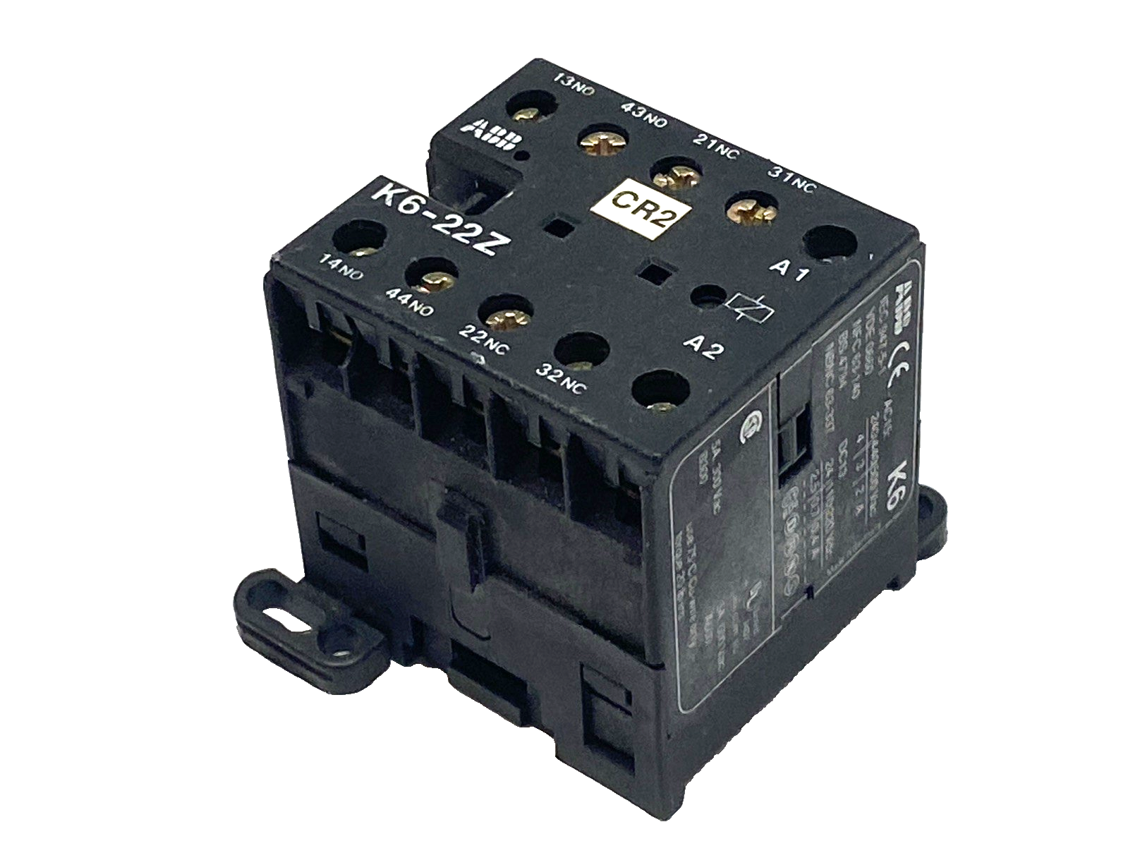 ABB K6-22Z Mini Contactor Relay 4-Pole 2NO 2NC Screw Terminal - Maverick Industrial Sales
