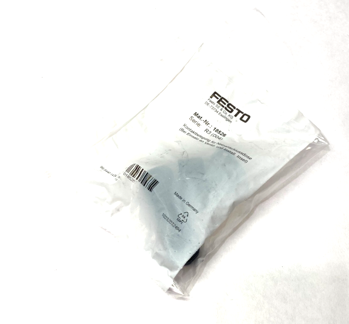 Festo NTSD-GD-13,5 Power Supply Socket Straight 4-Pin 18526 - Maverick Industrial Sales