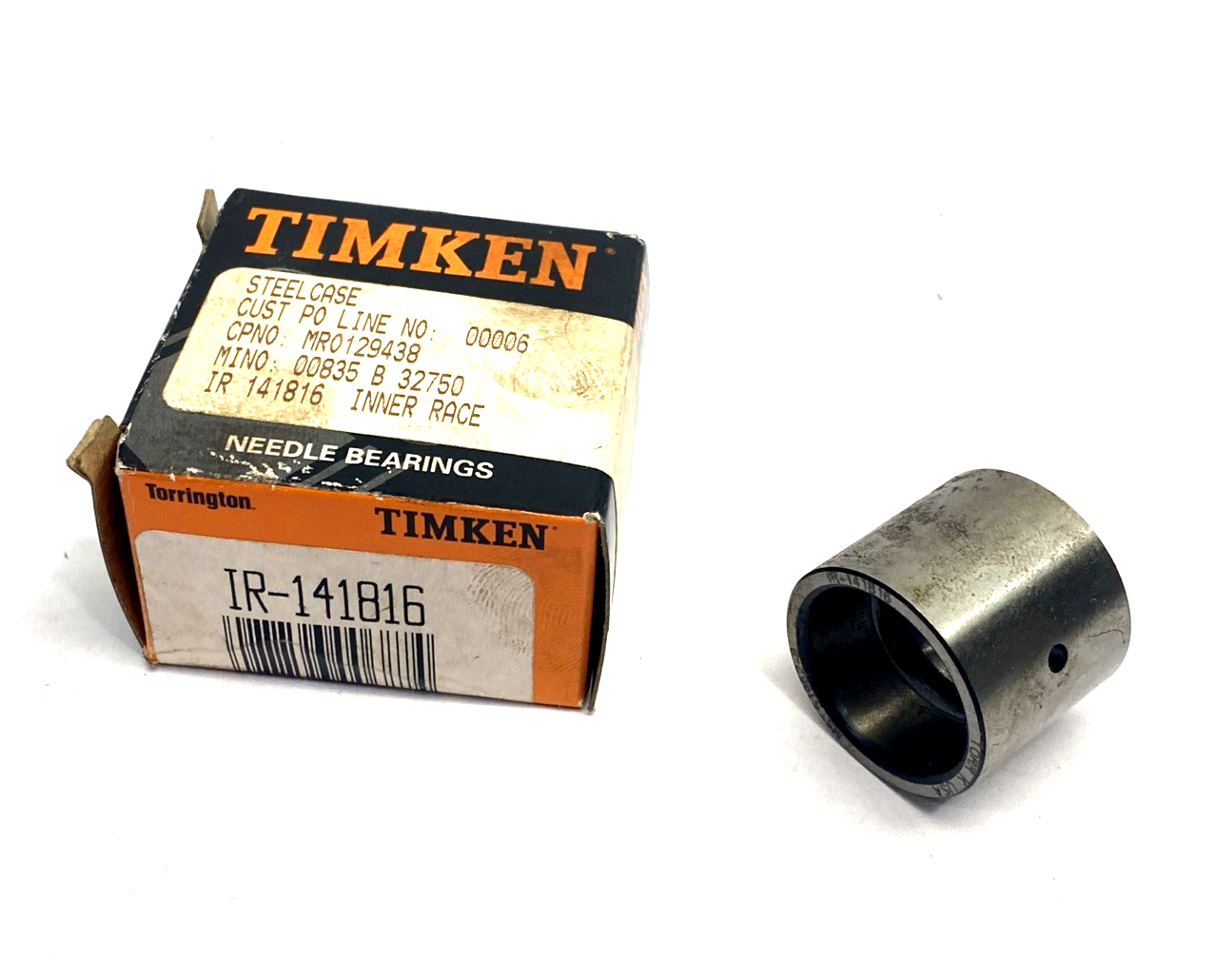 IR-141816 | Timken Needle Bearing Inner Ring/Race, 0.8750" Bore, 1.1250" O.D. - New – Open Box - Maverick Industrial Sales