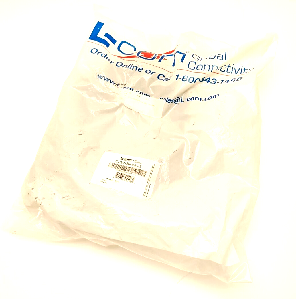 CSMN50MM-25 | L-Com Deluxe Molded D-Sub Cable, DB50 50-Pin Male To Male, 25FT - New - Maverick Industrial Sales