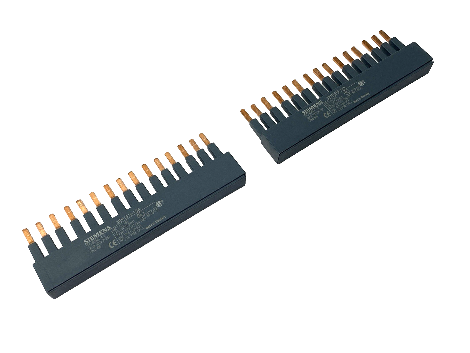 3RM1910-1DA | Siemens Busbar 3-Phase for 5 Motor Starters 15-Pole 480V LOT OF 2 - Used - Maverick Industrial Sales