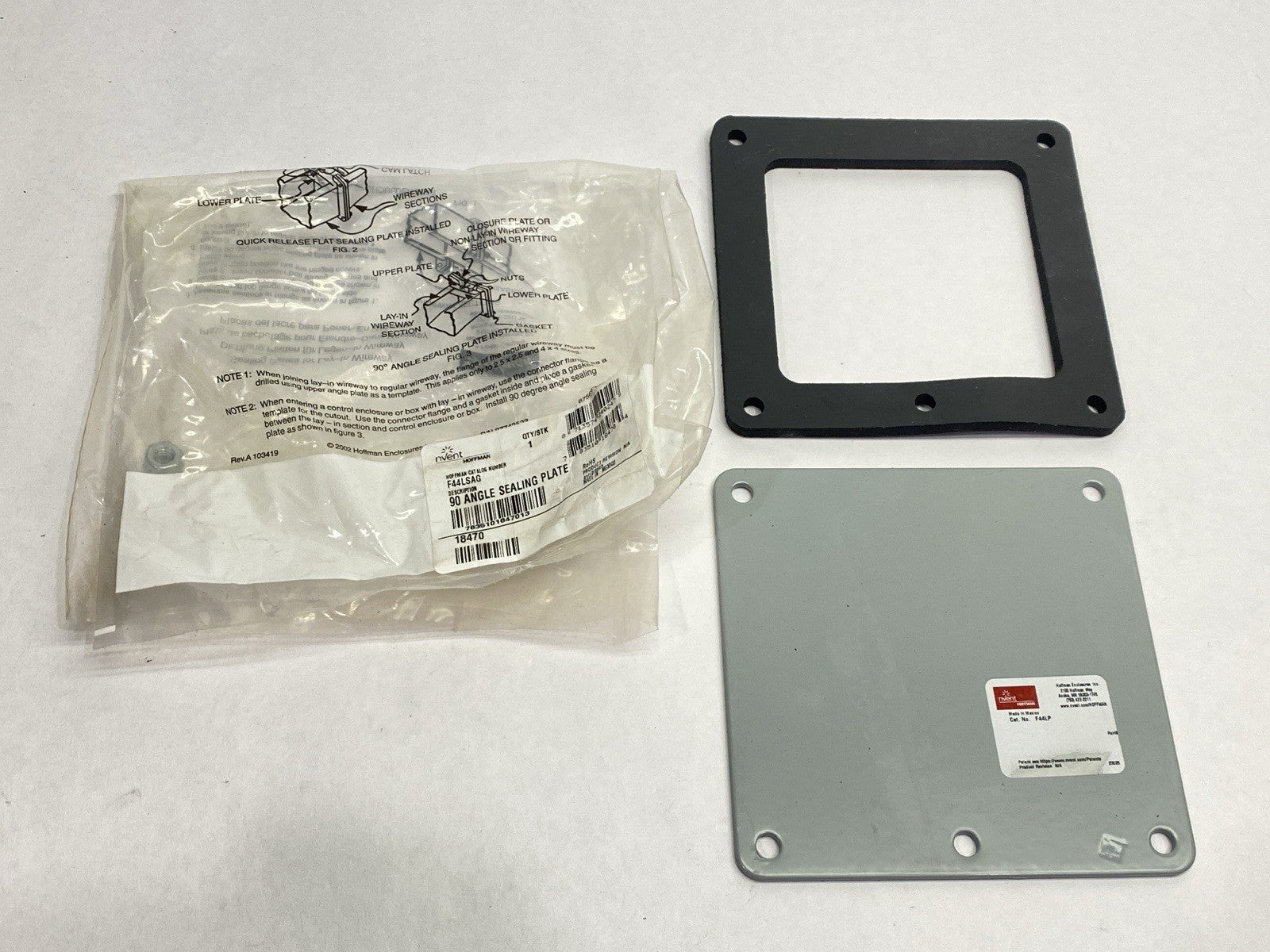 Hoffman F44LSAG Sealing Plate Kit 90-Degree Angle Lay-in 4" X 4" 18470 - Maverick Industrial Sales