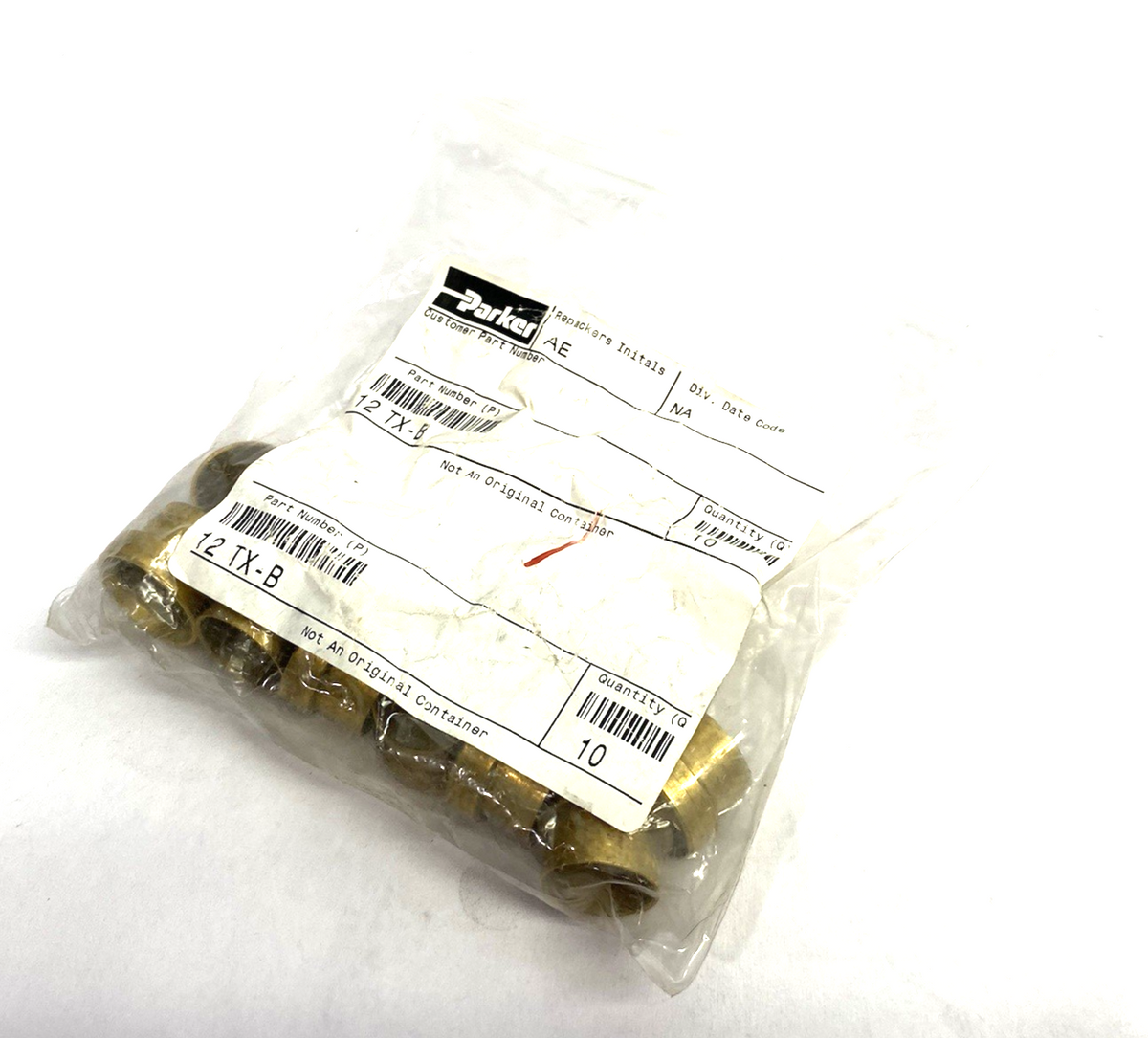 Parker 12 TX-B Triple-Lok® 37° Flare JIC Tube Sleeve Fitting PKG OF 10 - Maverick Industrial Sales