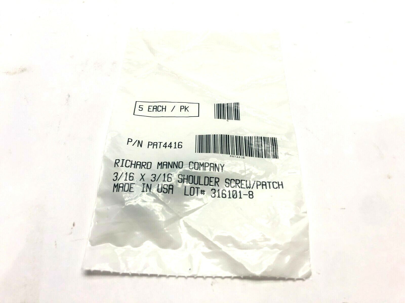 PAT4416 | Richard Manno 3/16" x 3/16" Shoulder Screw PACK OF 5- New - Maverick Industrial Sales