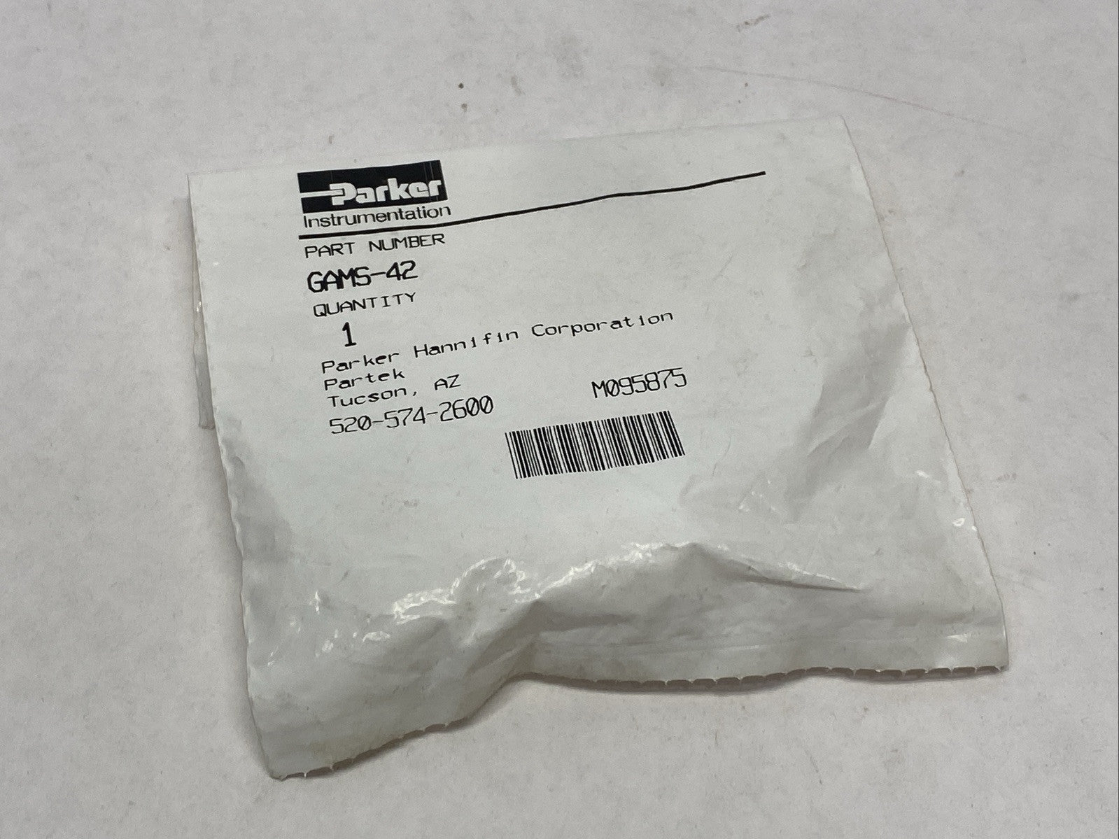 Parker GAMS-42 Male Straight Adapter 1/4" x 1/8" - New - Maverick Industrial Sales