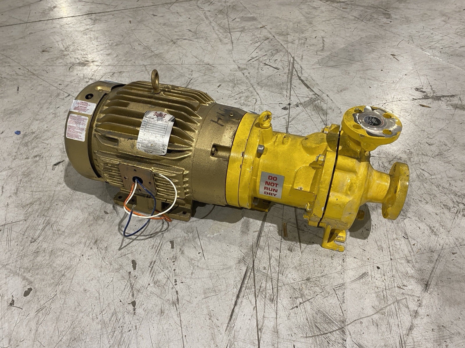 Kontro 1.5X1X6H Pump with Baldor CEM3769T-5 Super E 575V 7.5 HP - Used - Maverick Industrial Sales