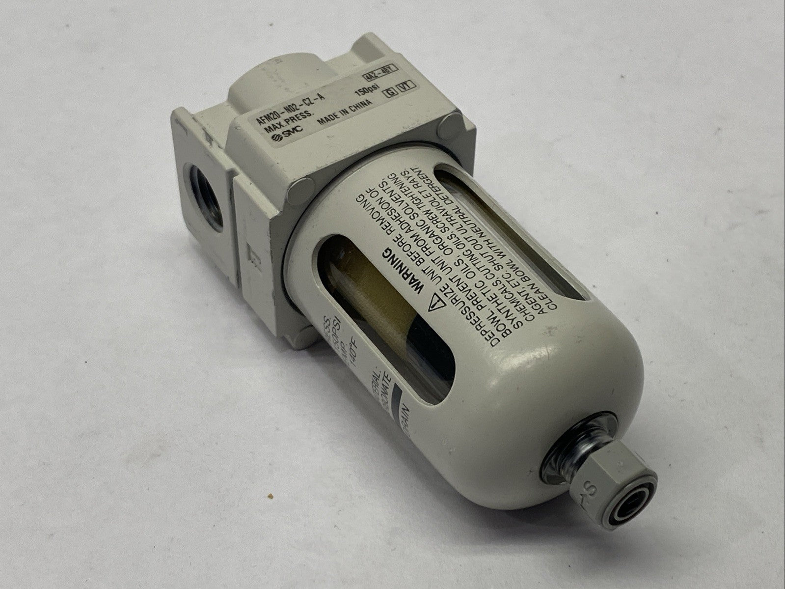 SMC AFM20-N02-CZ-A Pneumatic Mist Separator 1/4" NPT - Used - Maverick Industrial Sales