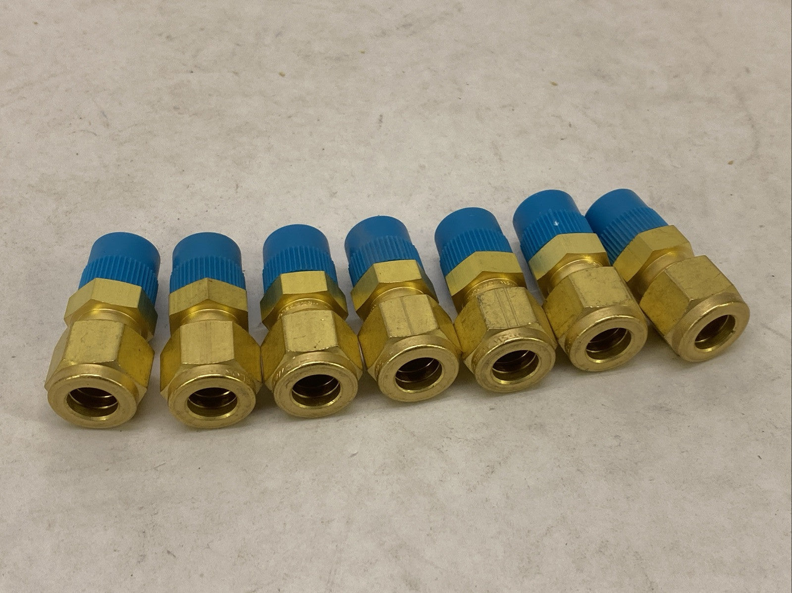 Swagelok B-600-1-4 Brass Tube Fitting 3/8" OD Tube x 1/4" NPT LOT OF 7 - Maverick Industrial Sales