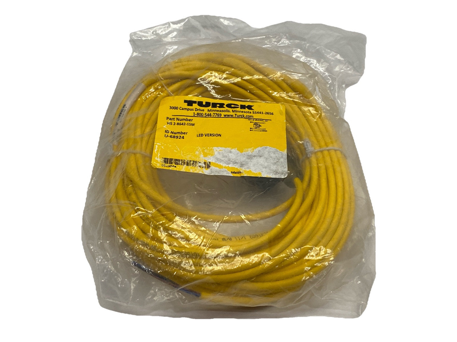 Turck VIS 2-B642-15M Actuator Sensor Cordset F Valve Plug Form I 15m U-68924 - New - Maverick Industrial Sales