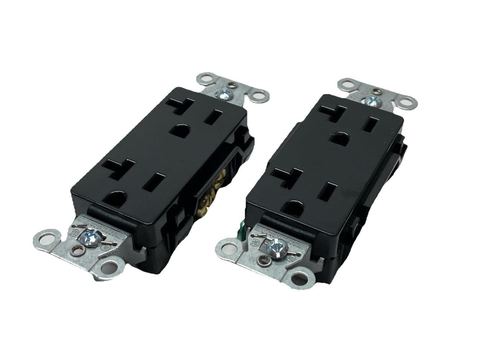 Hubbell DR20BLK Duplex Receptacle Flush Mount Black 20A 125V LOT OF 2 - Maverick Industrial Sales