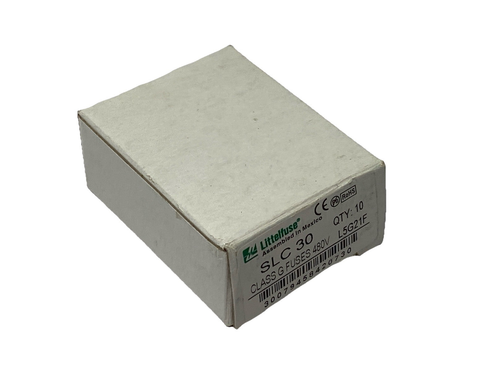 Littlefuse SLC 30 Time-Delay Class G Fuse 30A 480V L5G21F PKG OF 10 - Maverick Industrial Sales
