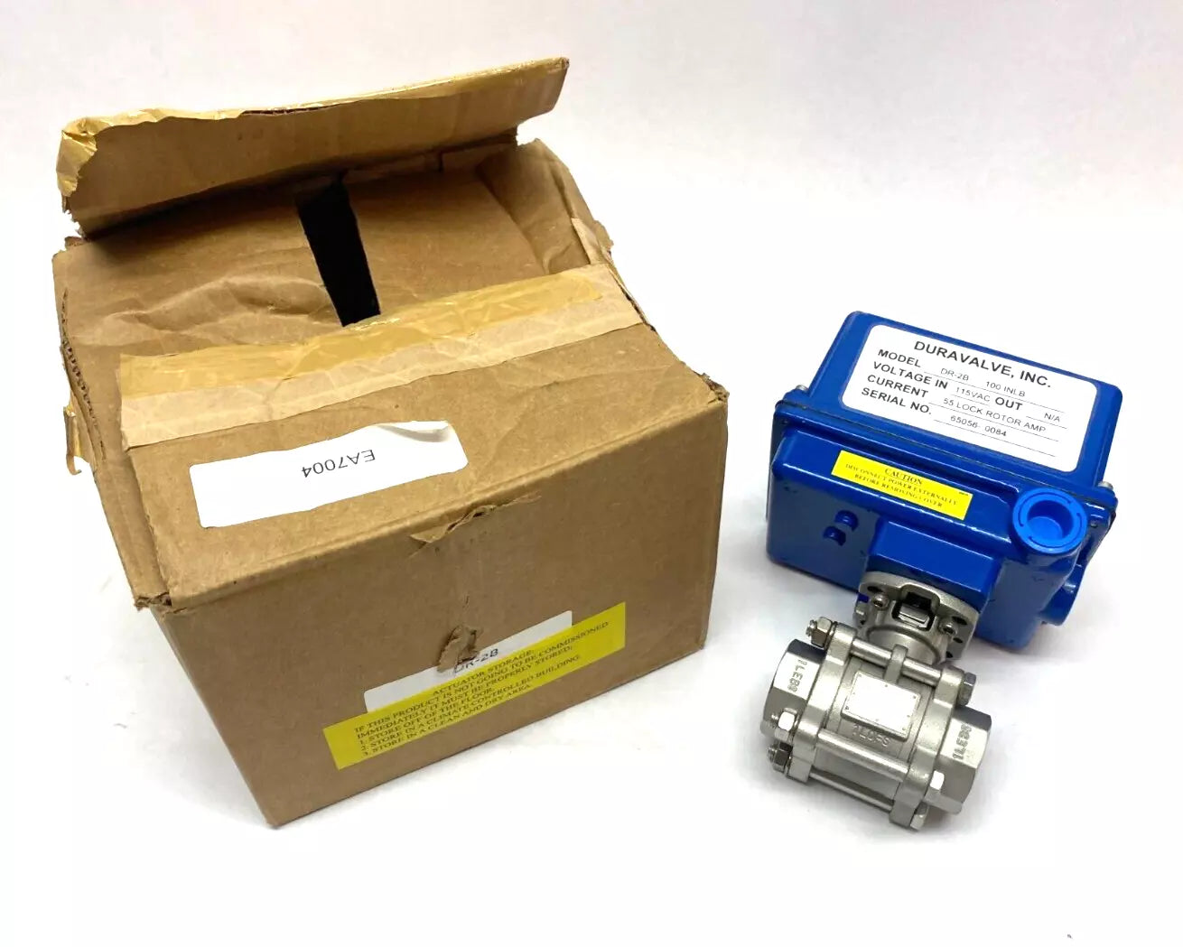 EA7004 | DuraValve Electric Actuated Ball Valve 1" DM 340 w/ DR-2B Actuator - New – Open box - Maverick Industrial Sales