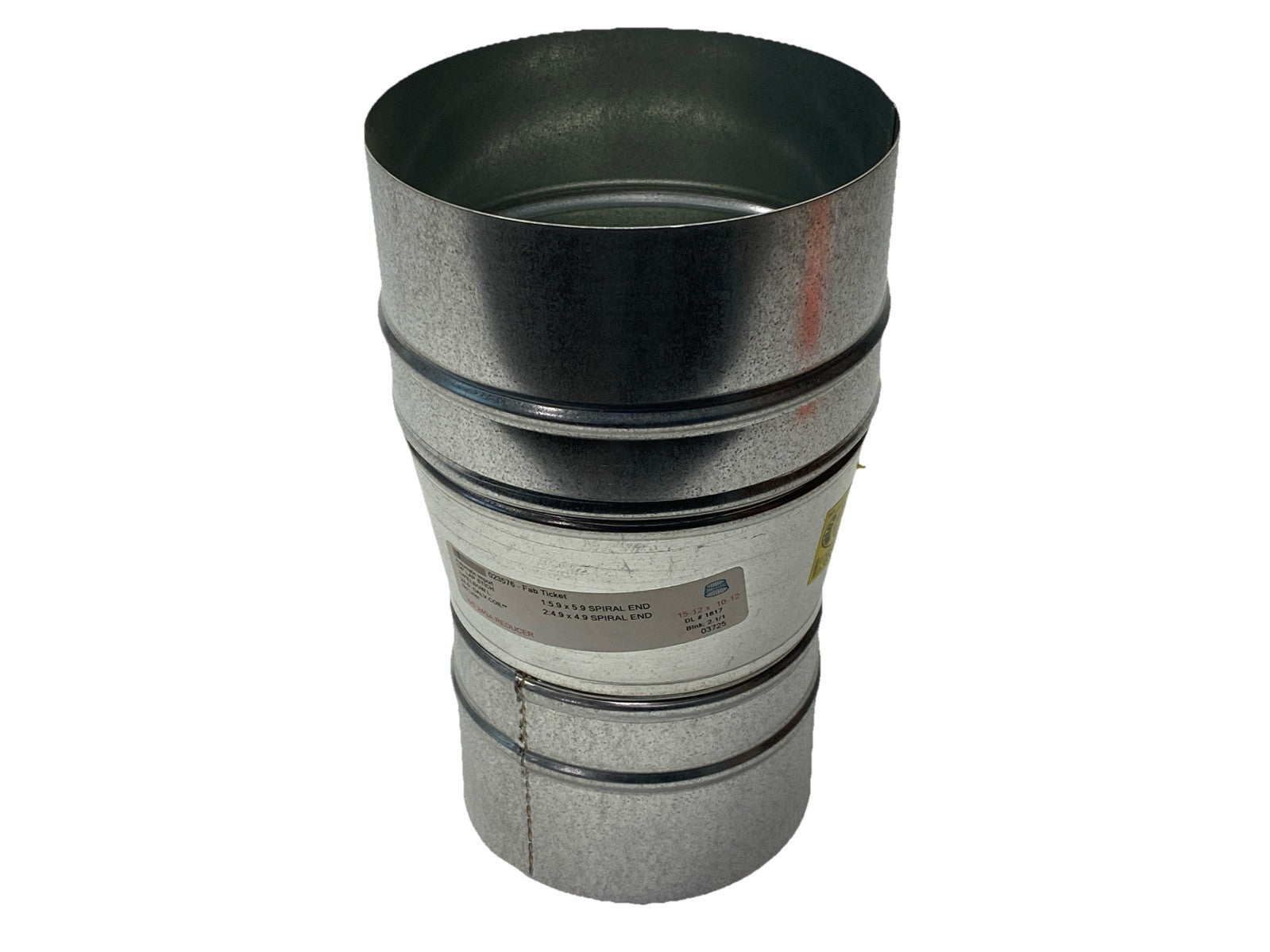 6/5 24GA Galvanized Reducer Spiral End 6" x 5" - New – Open box - Maverick Industrial Sales