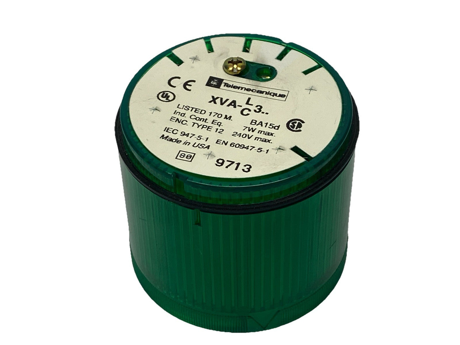 Telemecanique XVA-C33 Stack Light Green 240V 7W - Used - Maverick Industrial Sales