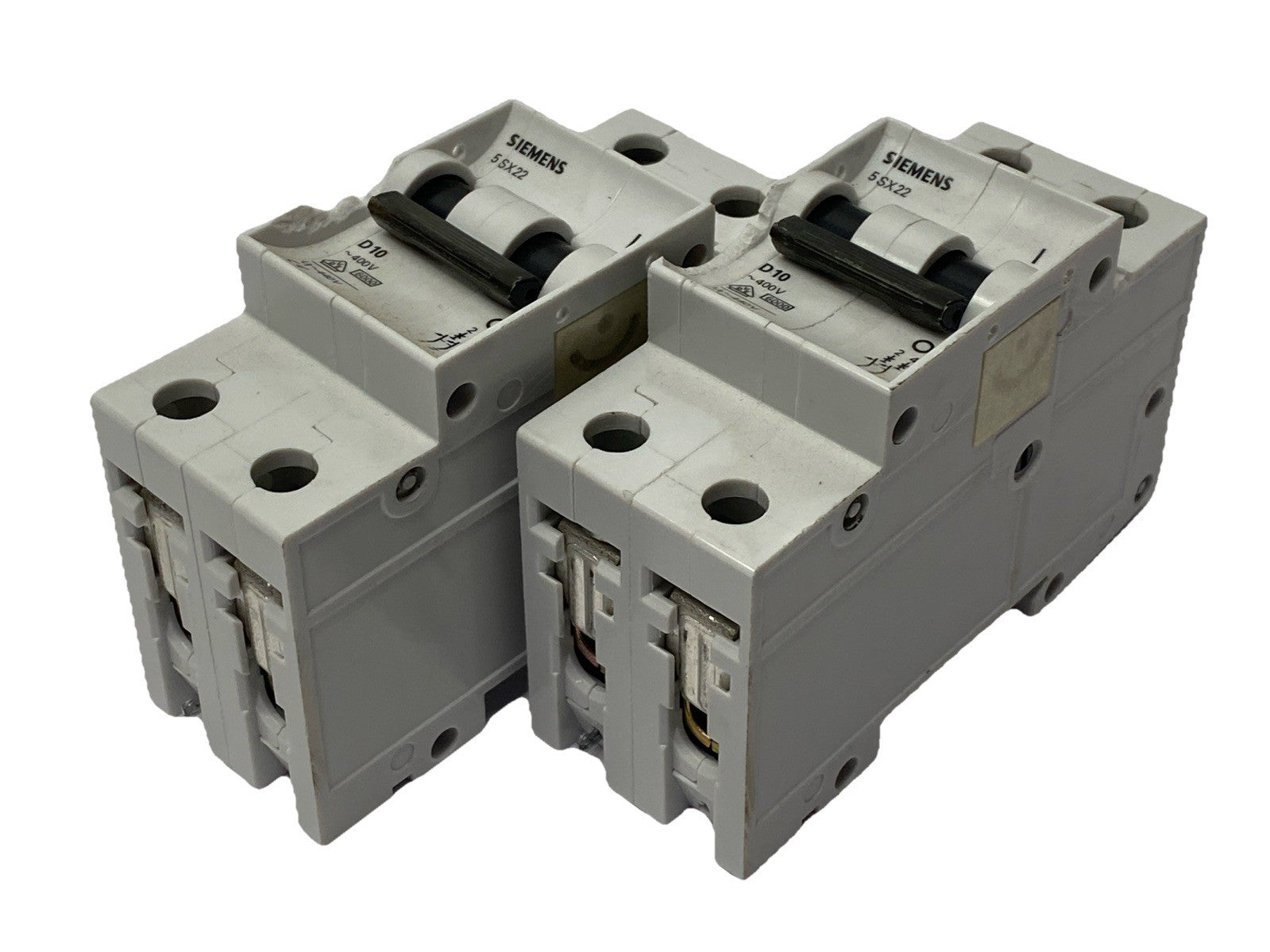 Siemens 5SX22 D10 Miniature Circuit Breaker CHIPPED CASE LOT OF 2 - Maverick Industrial Sales