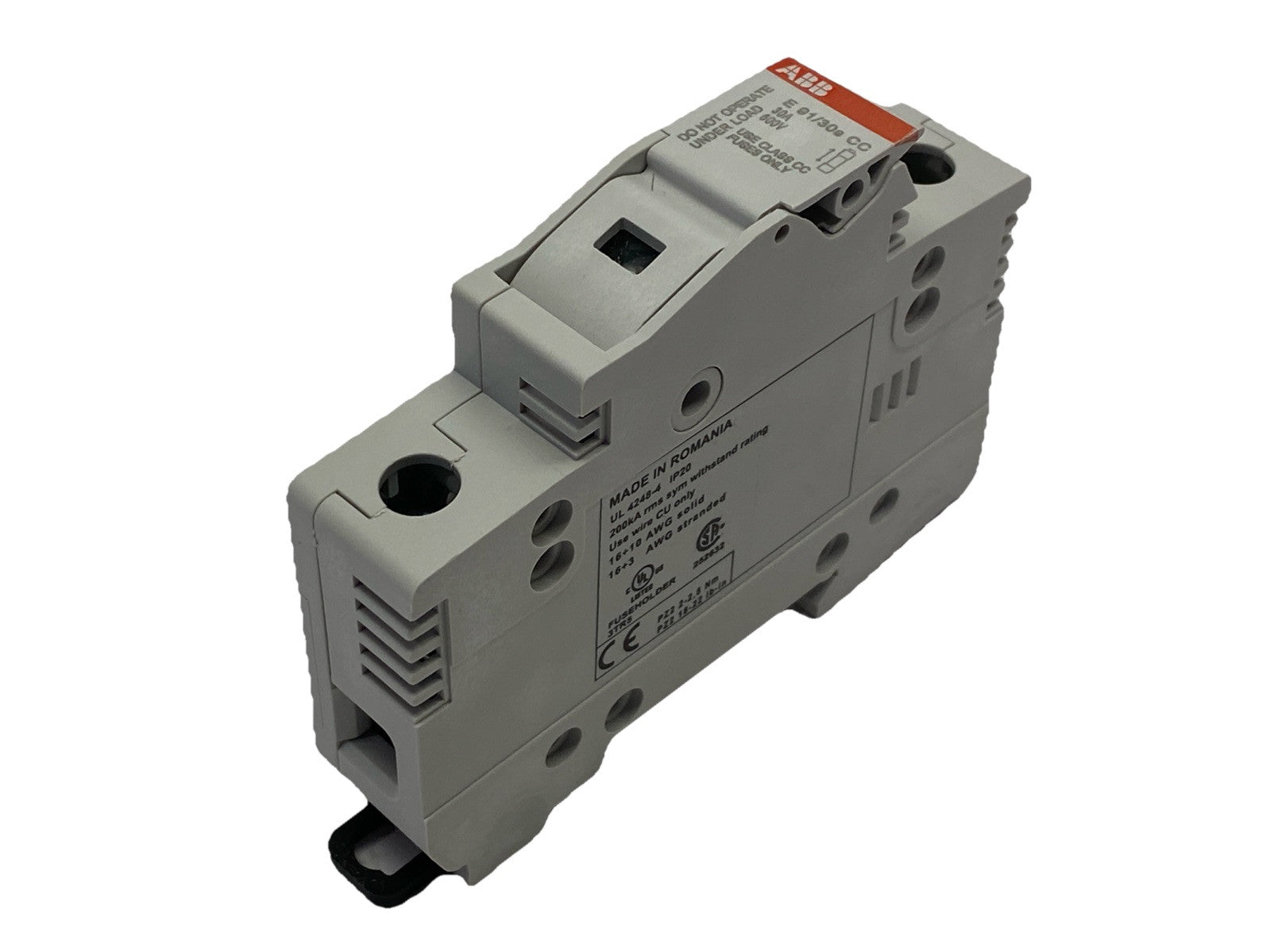 E 91/30sCC,2CSM299872R1801 | ABB E 91/30sCC Class CC Fuse Holder 1-Pole 30A 600V - New Other - Maverick Industrial Sales