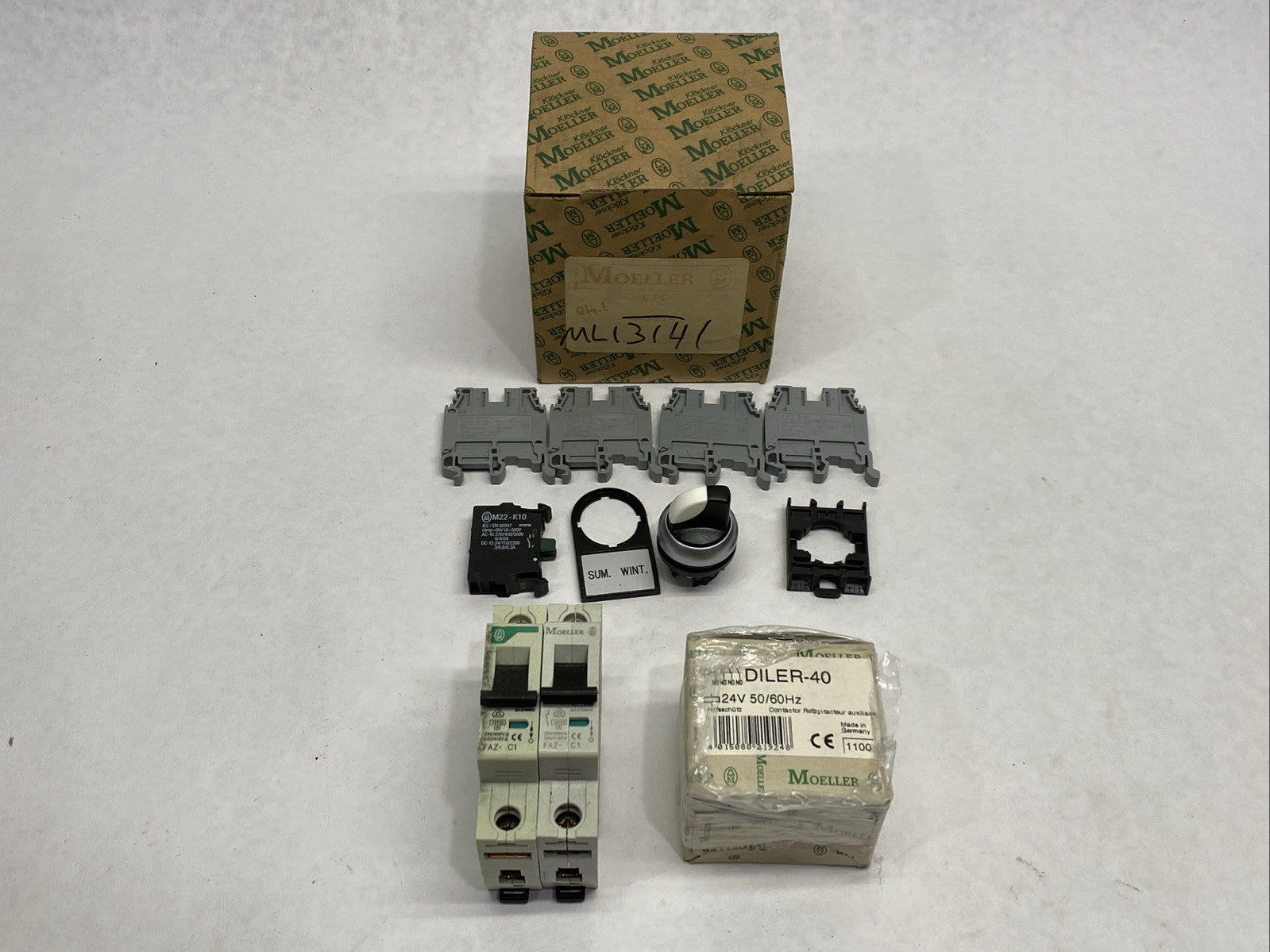 Moeller ML13141 2-Position Selector Switch Assembly w/ DILER-40 FAZ-C1 - Maverick Industrial Sales