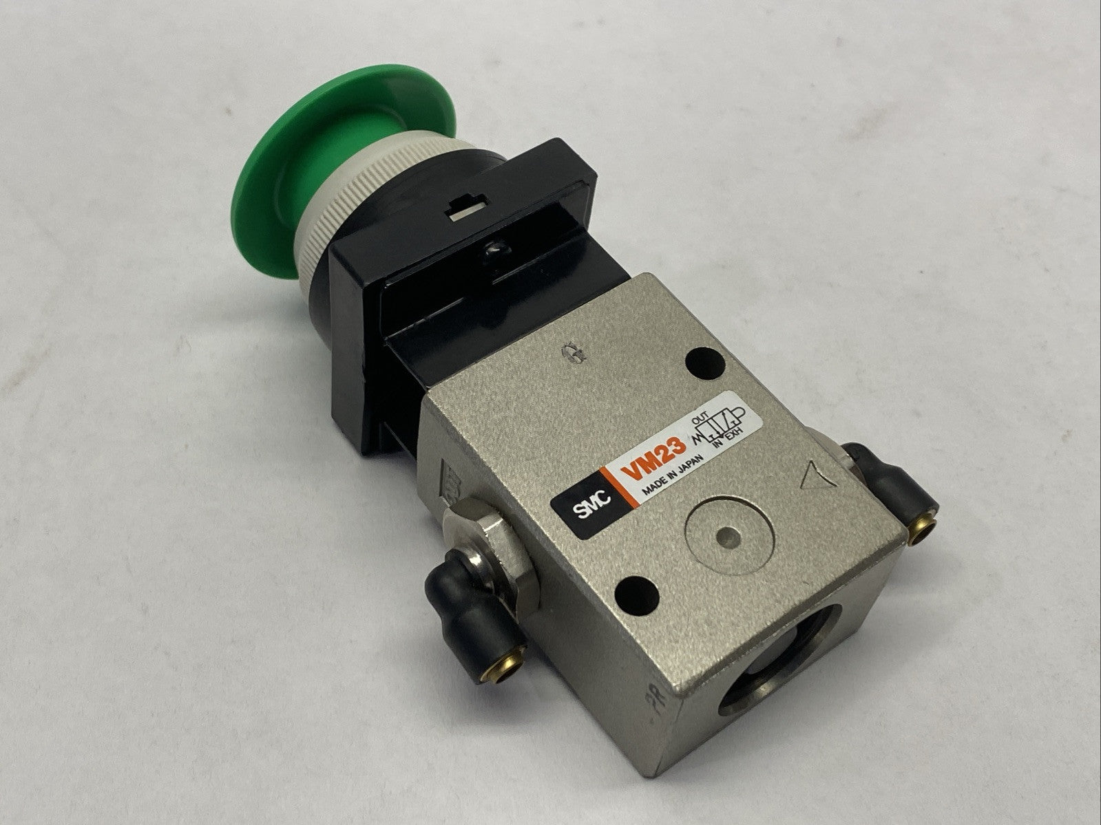 SMC VM230-02-30GA Pneumatic Mechanical Valve Green Start Button - Maverick Industrial Sales
