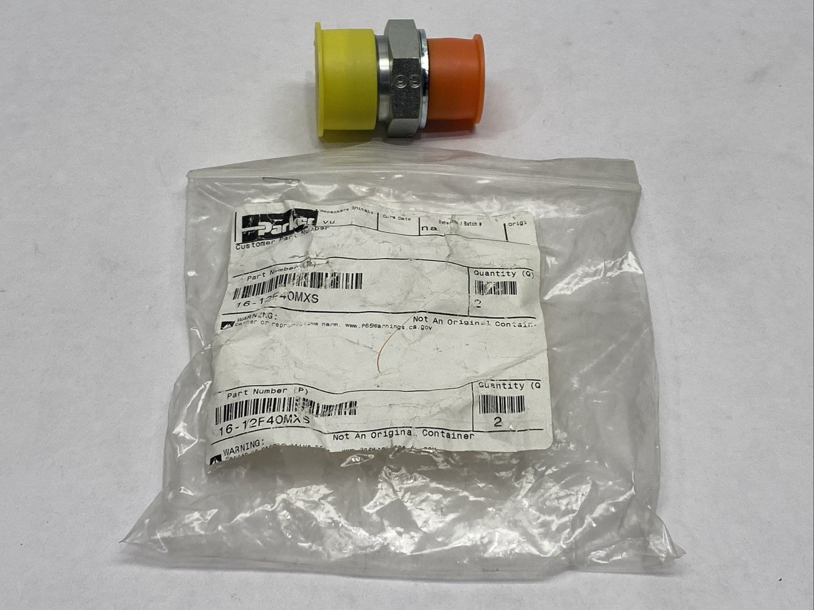 Parker 16-12F4OMXS Triple-Lok Fitting 37 Degree Flare JIC Fitting x 3/4-14" BSPP - New – Open box - Maverick Industrial Sales
