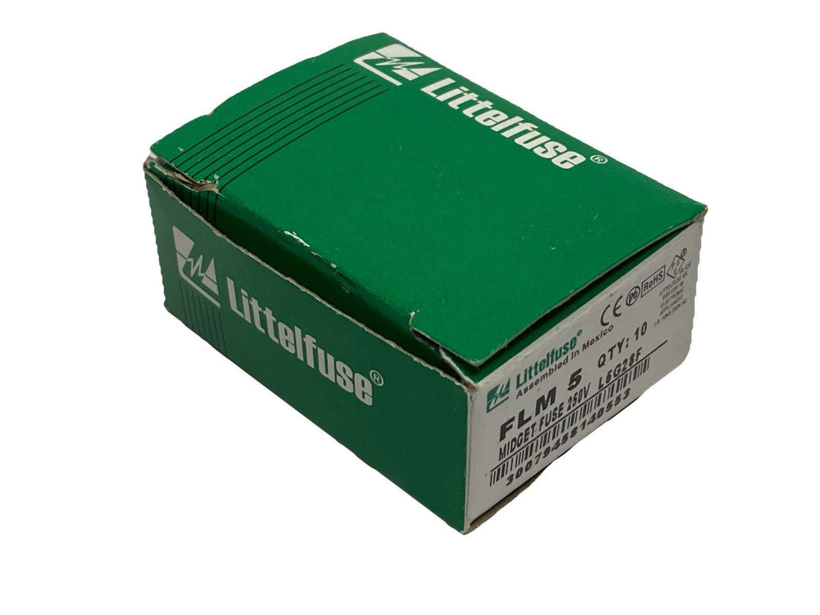 Littlefuse FLM 5 Time-Delay Midget Fuse 5A 250V L5G28F PKG OF 10 - Maverick Industrial Sales