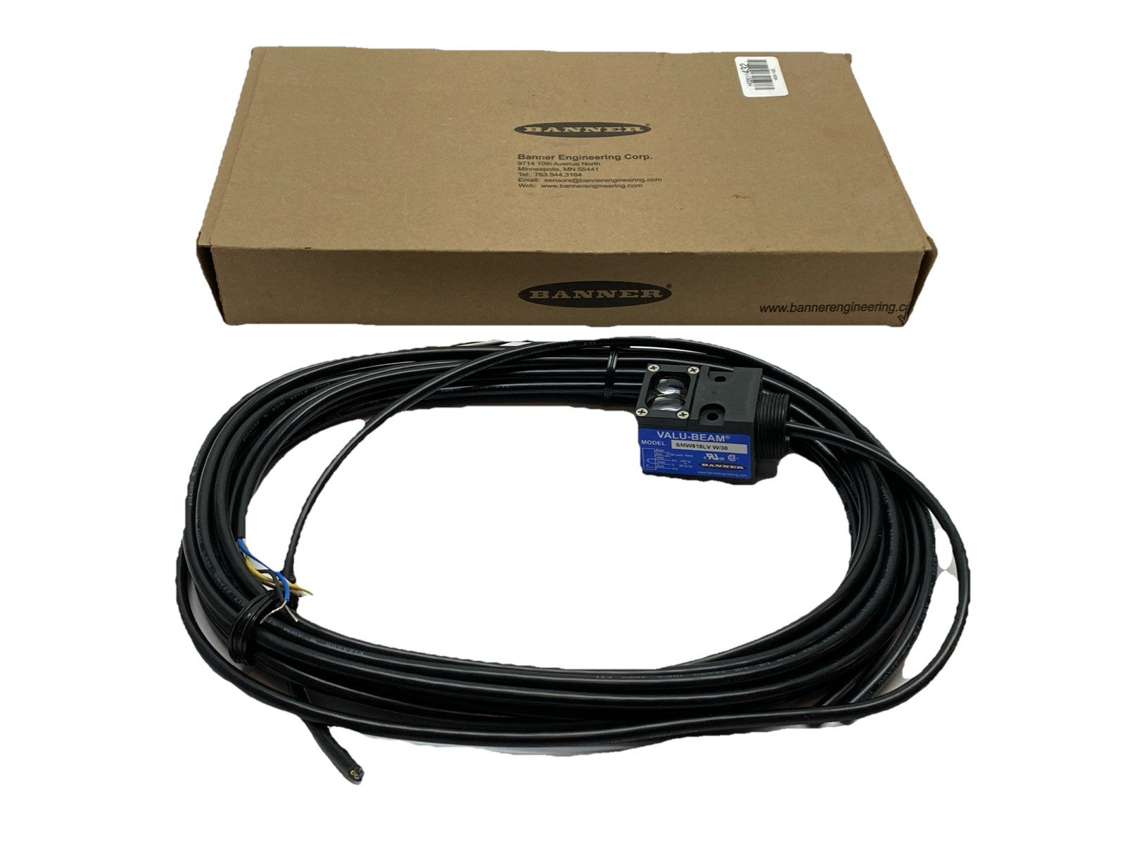 Banner SMW915LV W/30 VALU-BEAM Photoelectric Sensor 30ft 29037 - New – Open box - Maverick Industrial Sales