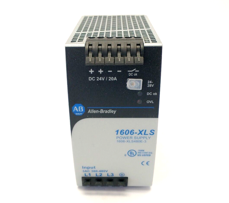 Allen Bradley 1606-XLS480E-3 Ser. A Power Supply 480W 24VDC 3PH - Maverick Industrial Sales