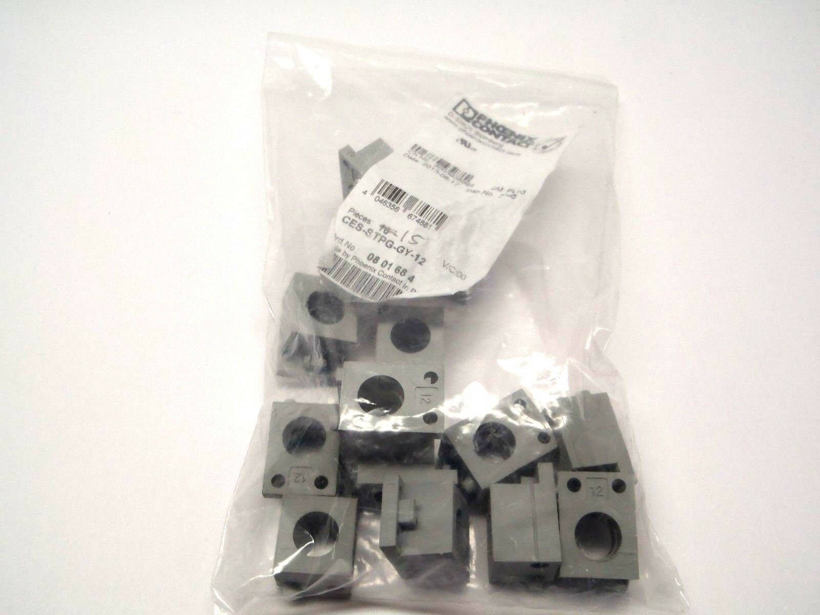 Lot of (15) Phoenix Contact 0801684 CES-STPG-GY-12 Cable Sleeve Gray Grommet 12m - New – Open box - Maverick Industrial Sales