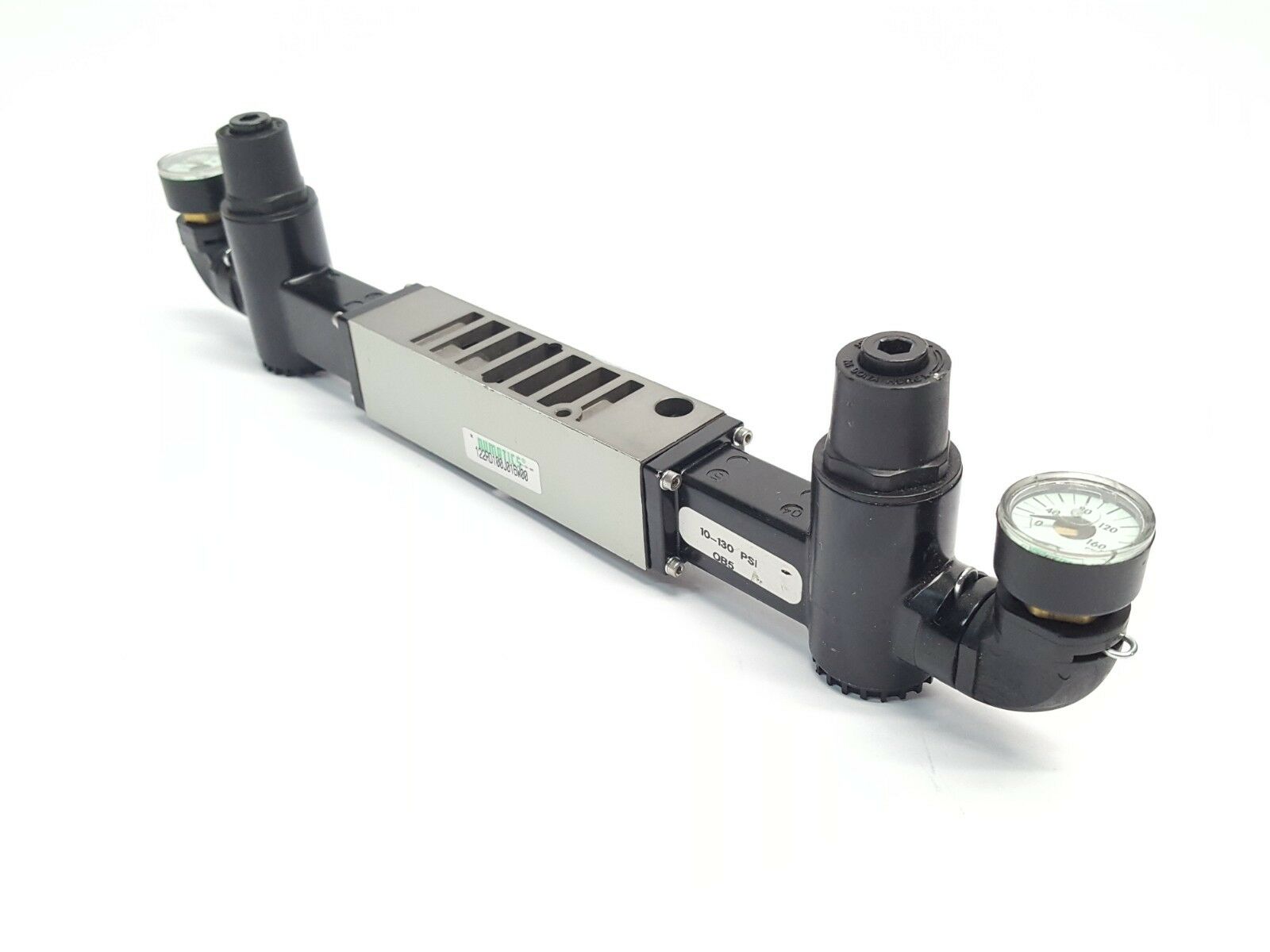 051RD100J016W00 | Numatics Dual Sandwich Regulator w/Gauges 10-130 PSI - Used - Maverick Industrial Sales