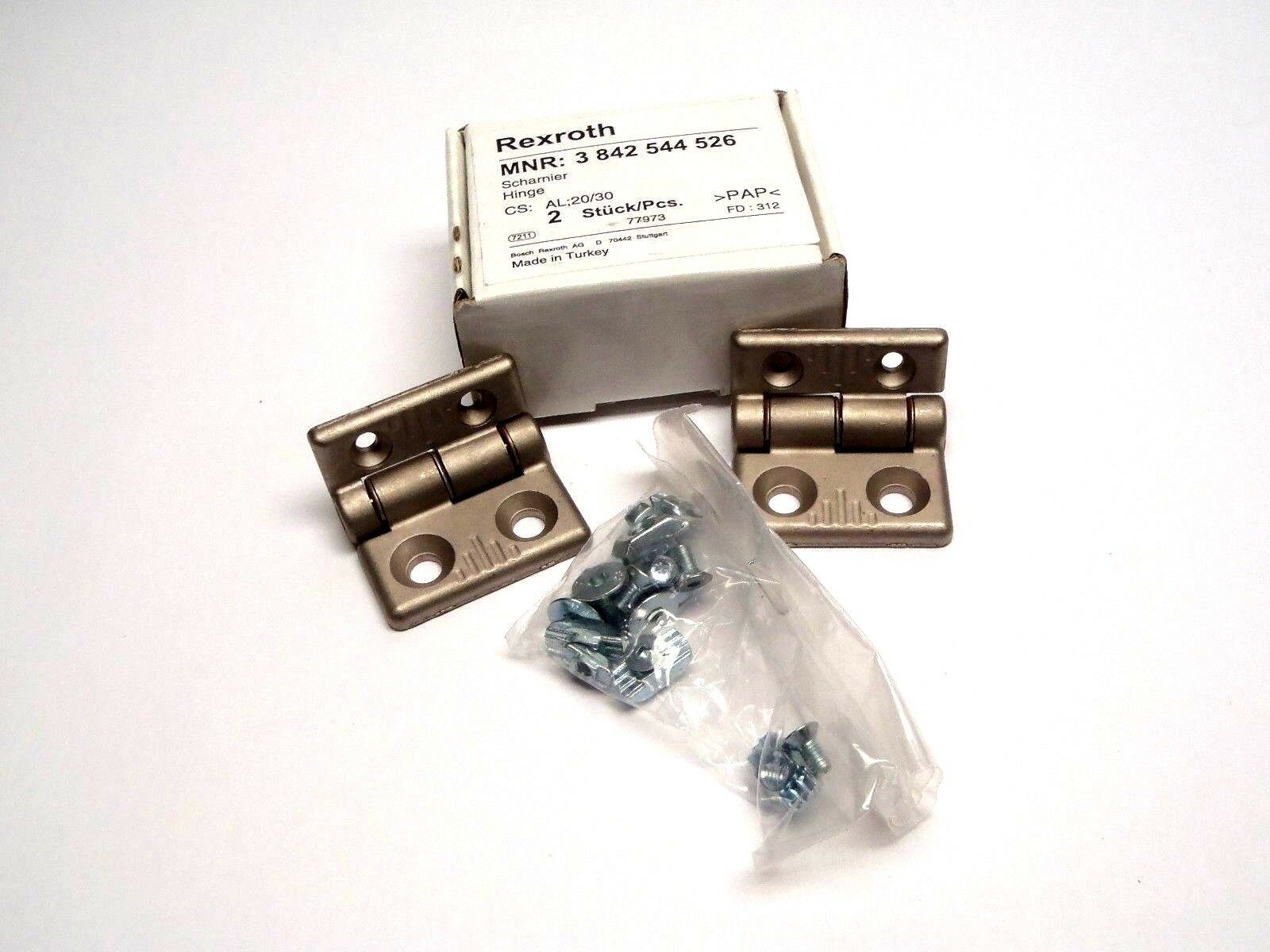 Box of (2) Rexroth 3842544526 Hinges 77973 - New – Open box - Maverick Industrial Sales