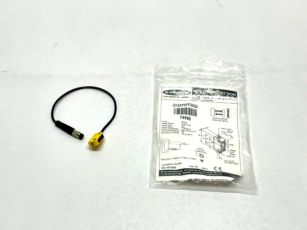 Banner Q12AP6FF30Q3 Miniature Self-Contained Sensor 74956 - Maverick Industrial Sales