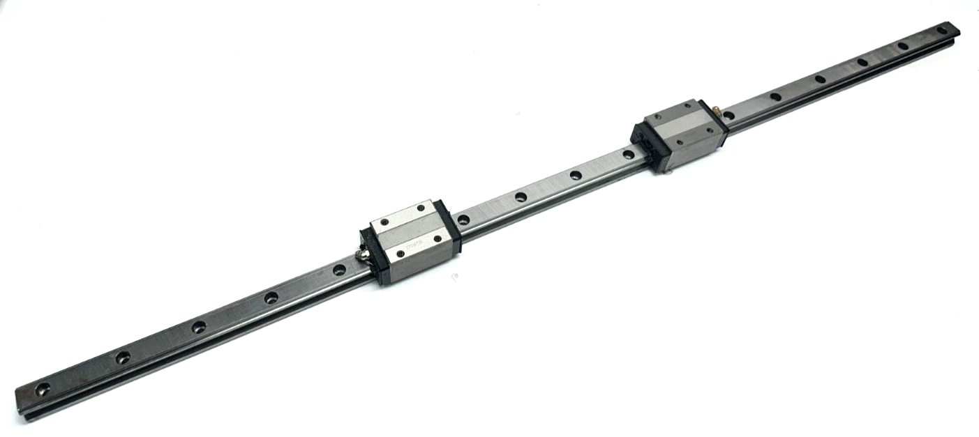 THK HSR25-998L Linear Guide Block Bearings With Guide Rail 998mm - Used - Maverick Industrial Sales