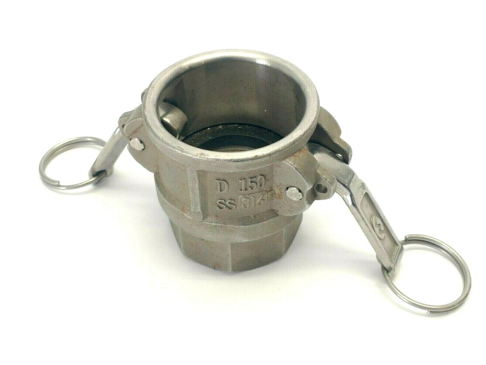 SS-D150 | Kuriyama 316 SS Part D Female Coupler x Female NPT 250PSI 1-1/2" Size - Used - Maverick Industrial Sales