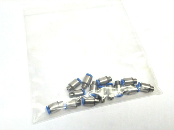 Lot of 14 Festo B B Size 4 Push To Fit Adapter Fittings - Maverick Industrial Sales