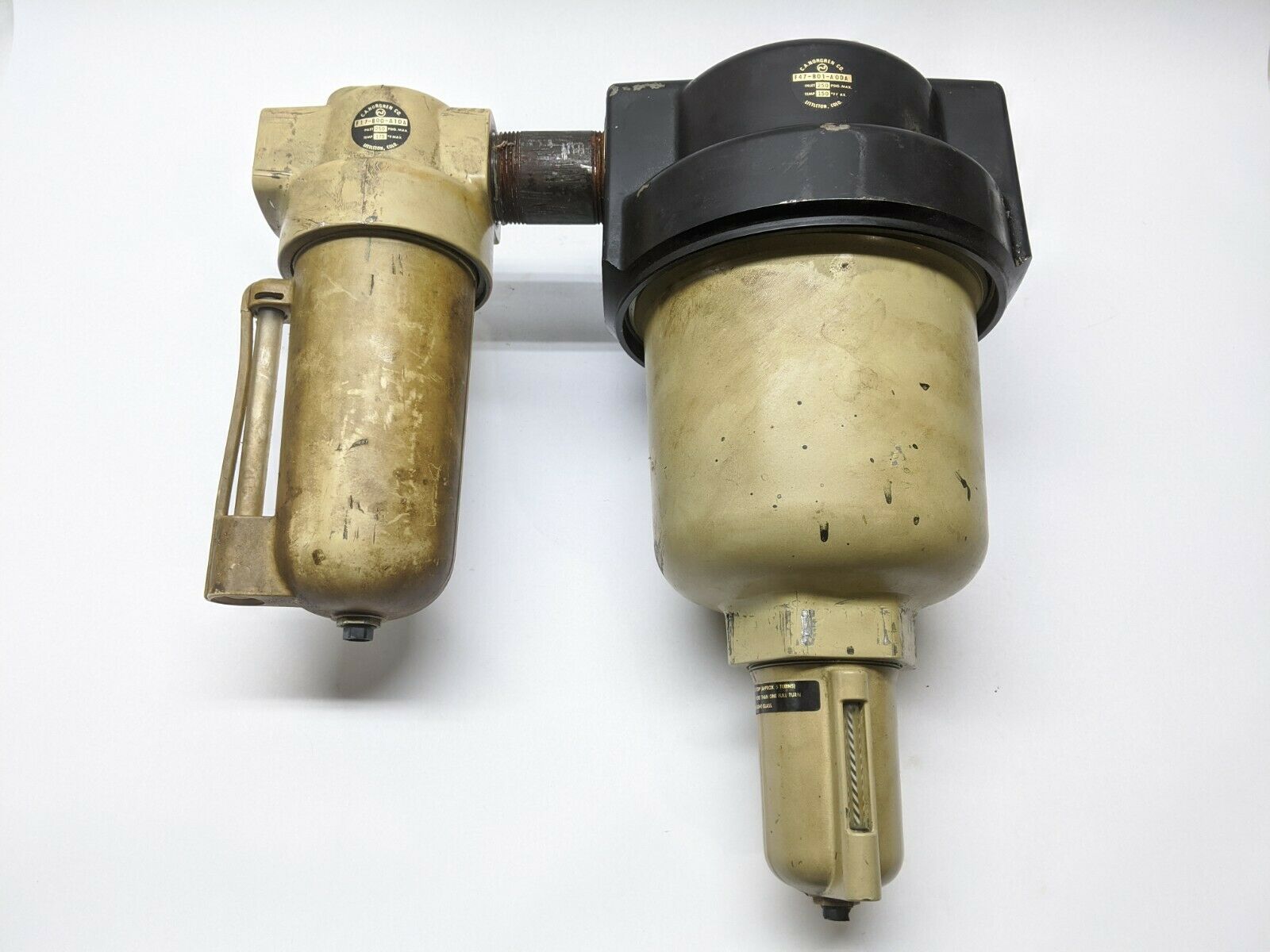 Norgren F47-B01-A0DA Oil Removal Filter w/ F17-B00-A1DA Filter 5um 1-1/2" Ports - Used - Maverick Industrial Sales