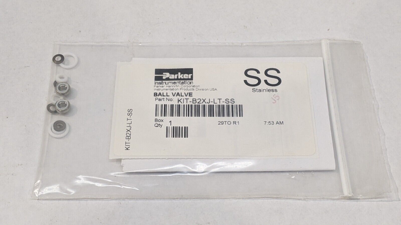 Parker KIT-B2XJ-LT-SS Ball Valve Stem Seal Kit - New - Maverick Industrial Sales