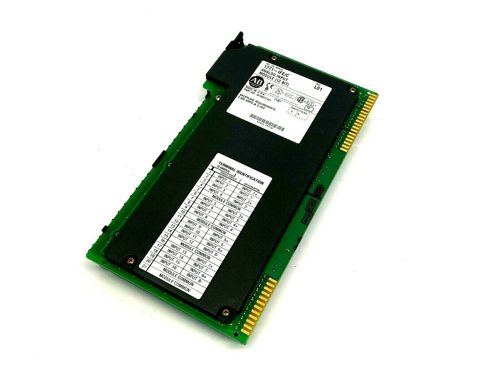 1771-IFE/C | Allen Bradley Rev L01 Analog Input Module Firmware Rev B - For parts or not working - Maverick Industrial Sales