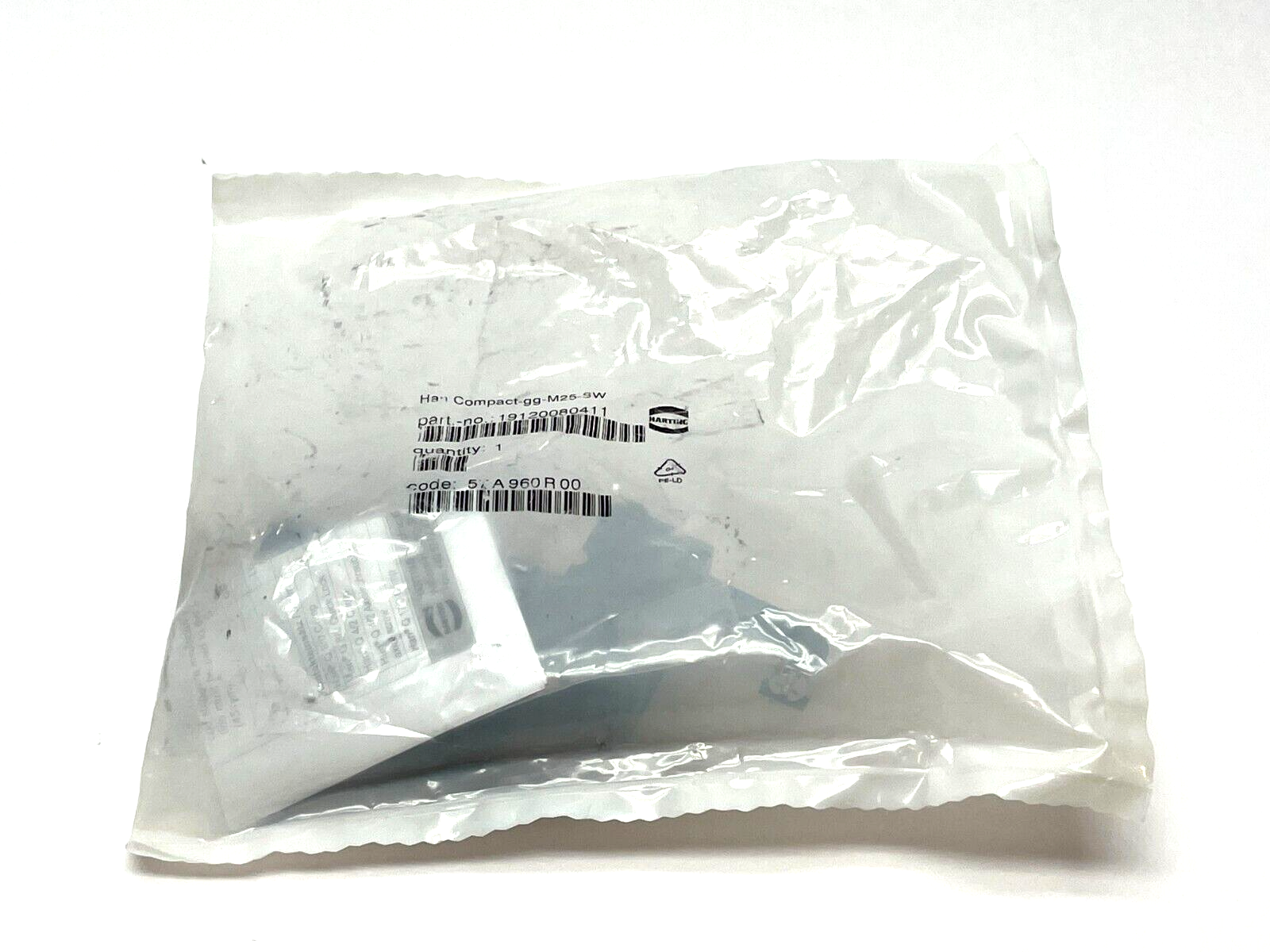 Harting Han Compact-gg-M25-SW Compact Hood Housing 19 12 008 0411 - New - Maverick Industrial Sales