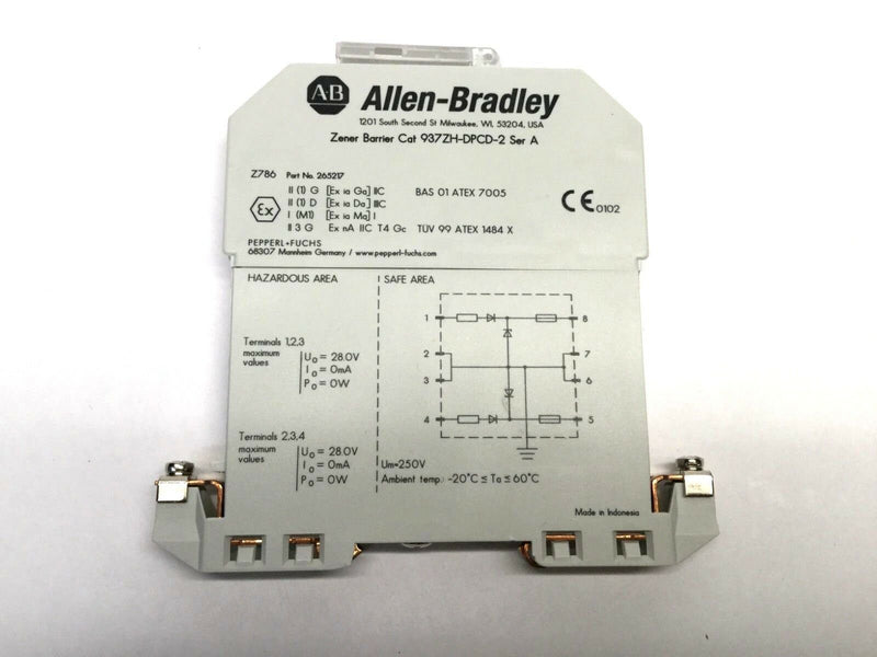 Allen Bradley 937ZH-DPCD-2 Series A Zener Barrier 265217 - Maverick Industrial Sales