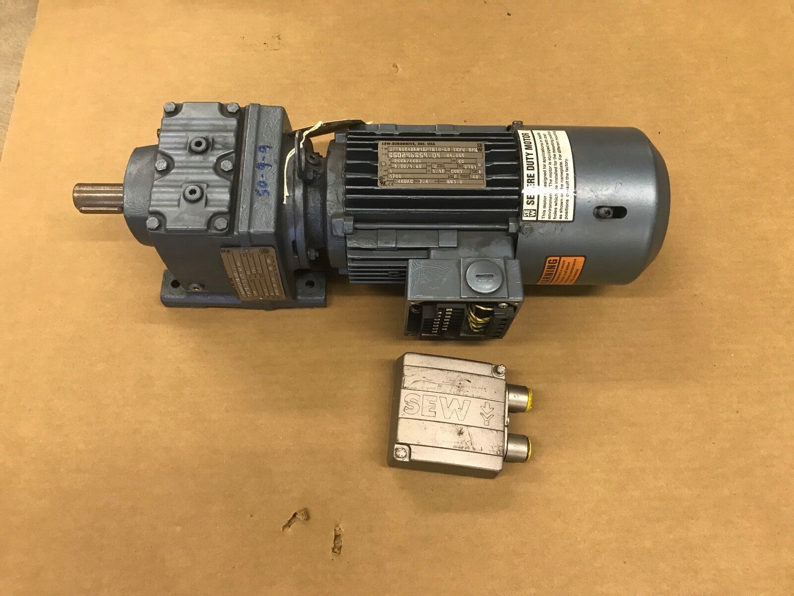SEW-Eurodrive DFT80N4BMG1HIS-KS 1HP 1700RPM Motor & R37DT80N4BMG1HFTHIS-KS - Maverick Industrial Sales