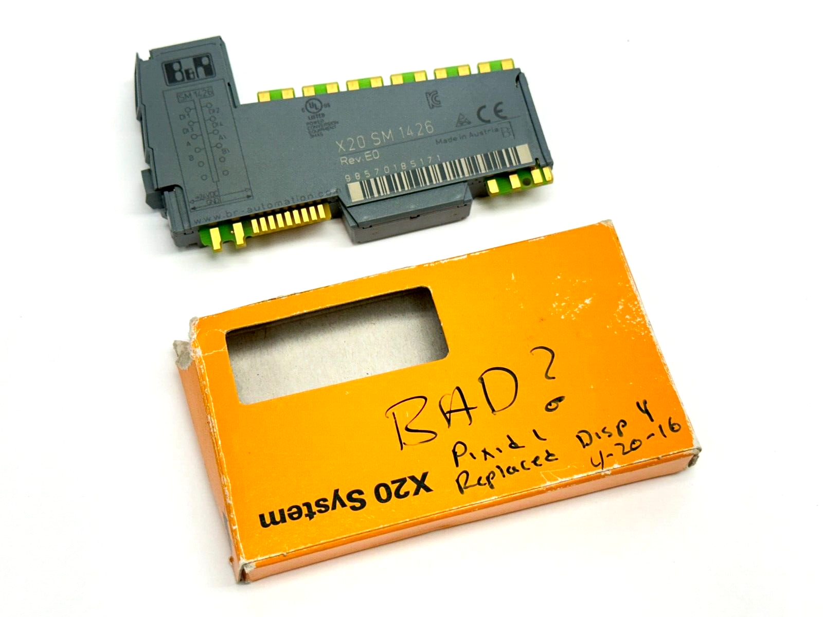 B&R X20SM1426 X20 System Module Rev E0 Stepper Motor Module - For parts or not working - Maverick Industrial Sales