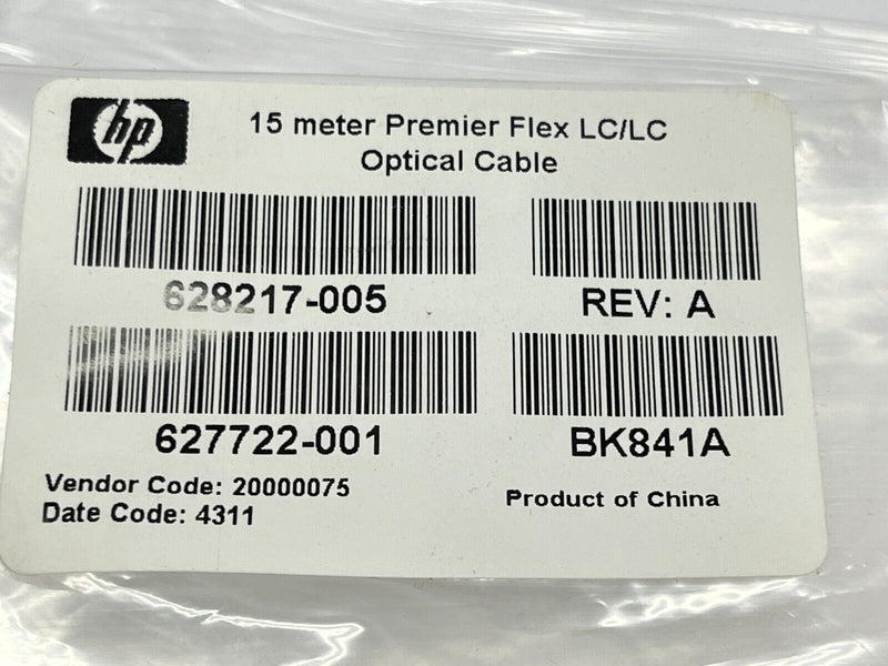 HP 628217-005 Premier Flex LC/LC Optical Cable Rev A 15M - Maverick Industrial Sales